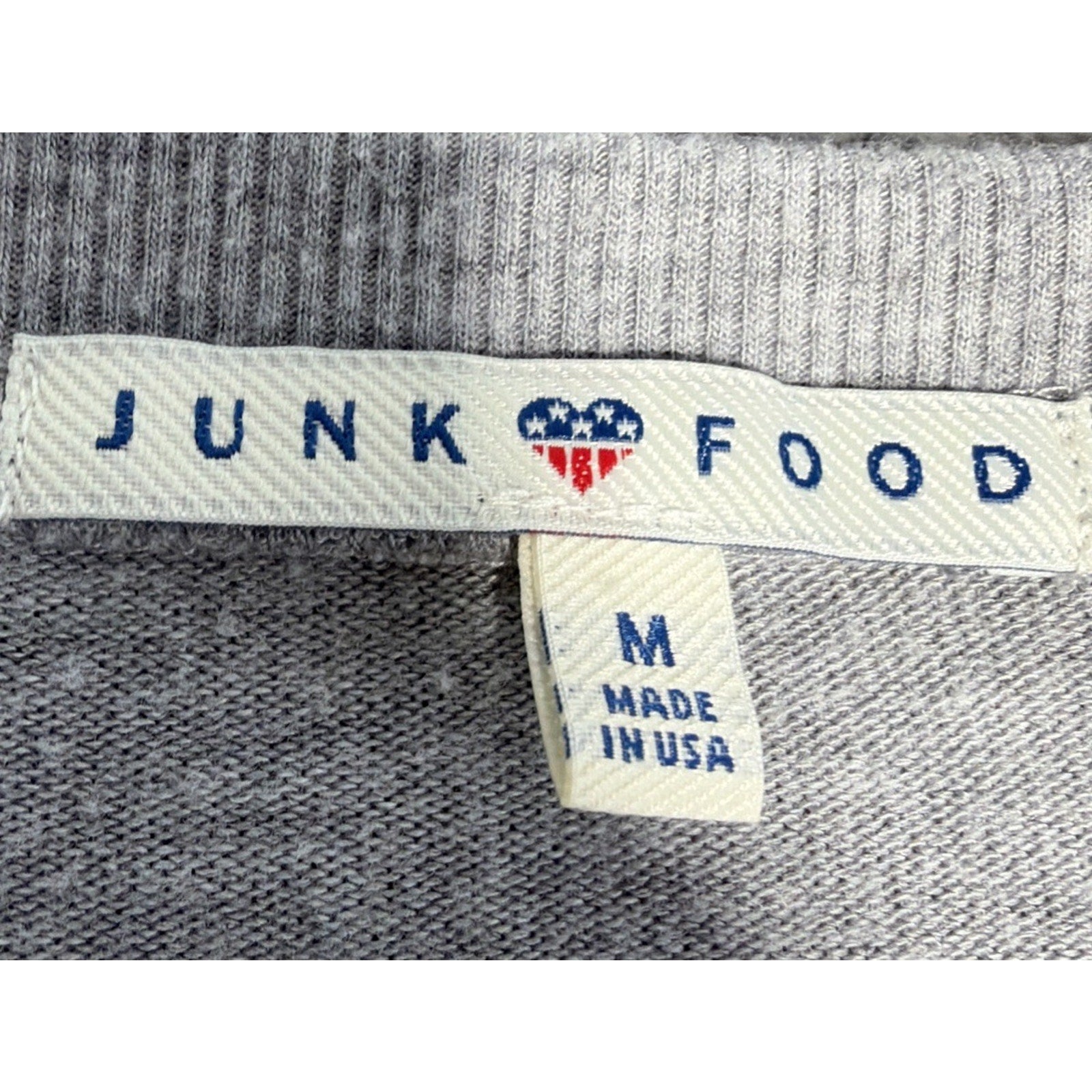 Junk Food Sweatshirt Womens M Gray Graphic Soft Oversized “Recess Since 92” USA