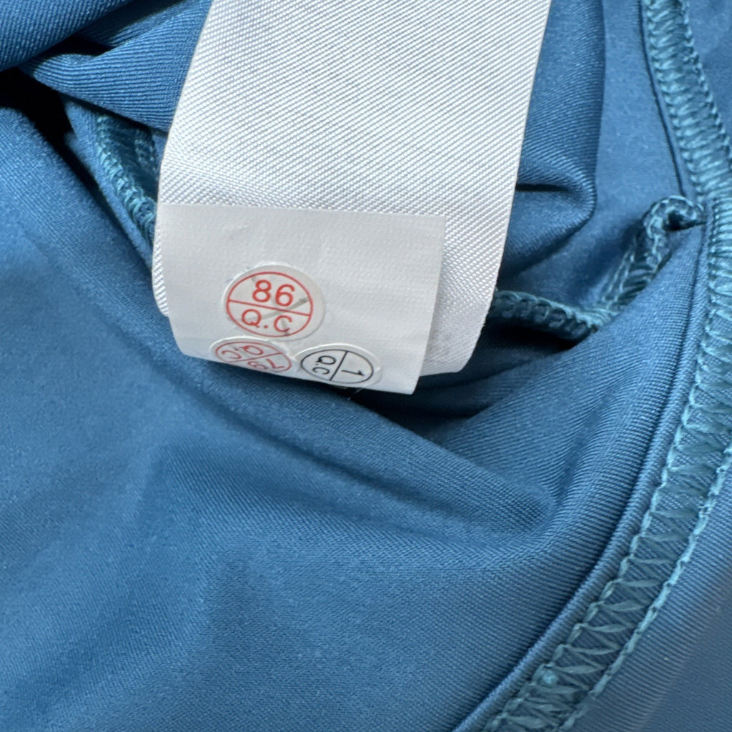 NWT Banana Republic Women's Teal Blue Cropped Long Sleeve Compression Top Size M