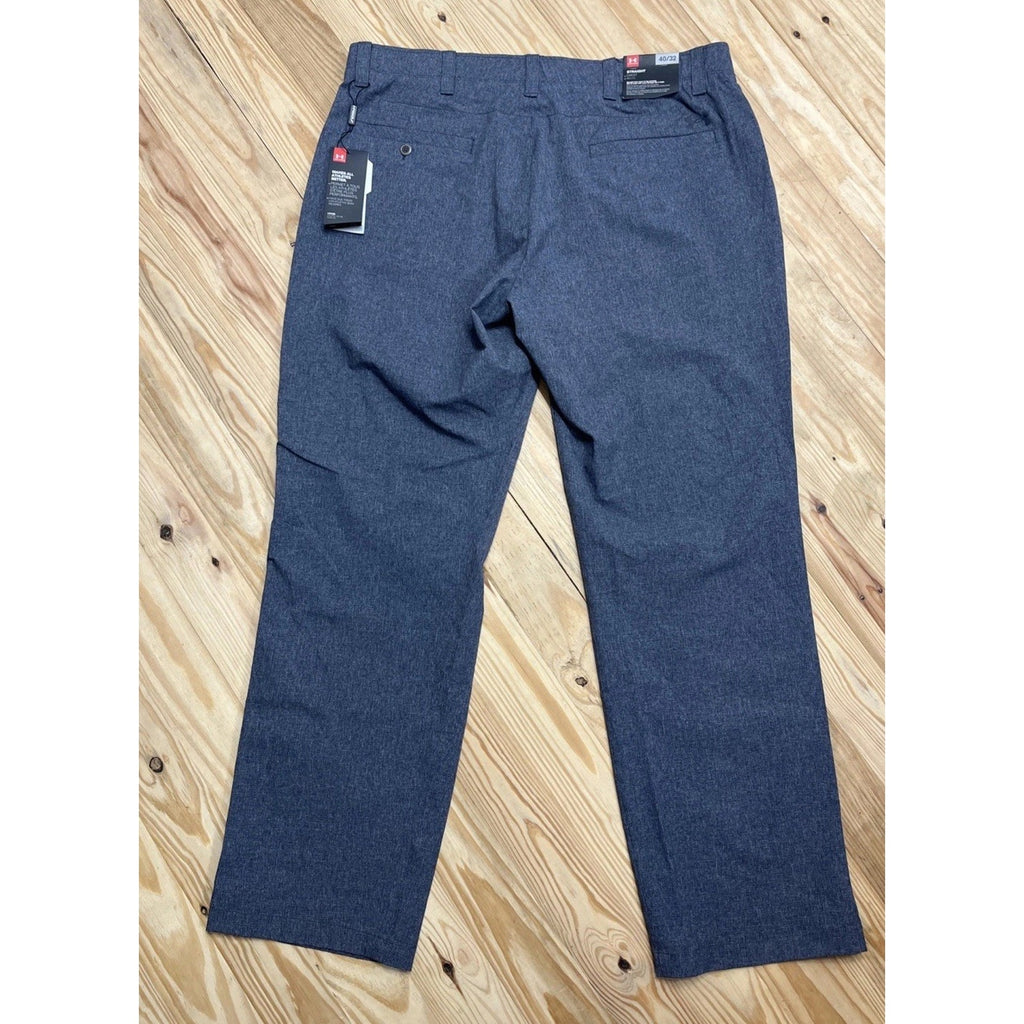 NWT Under Armour Straight Droit Recto Golf Pants Men's Gray Chino 40x32
