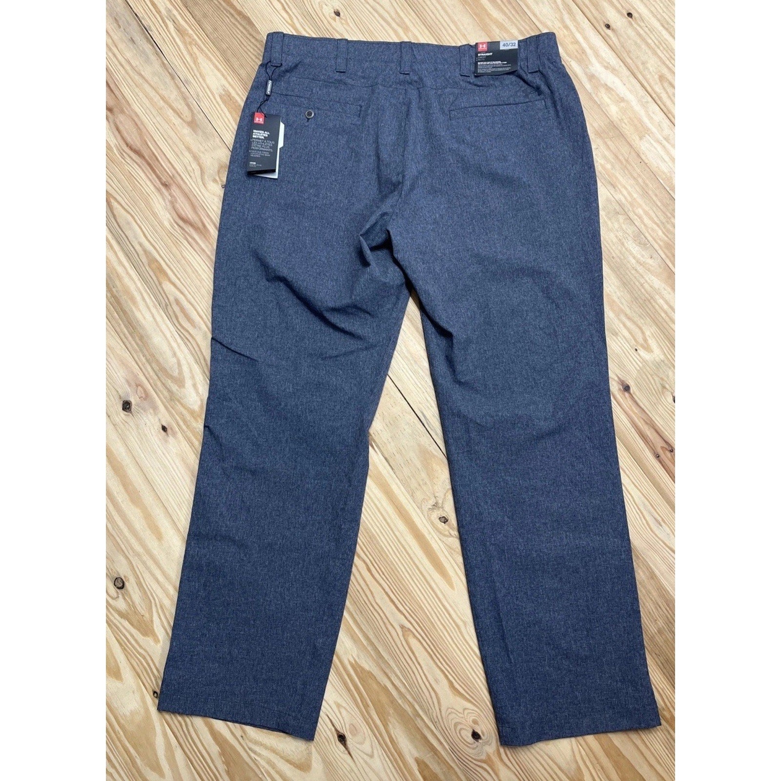 NWT Under Armour Straight Droit Recto Golf Pants Men's Gray Chino 40x32