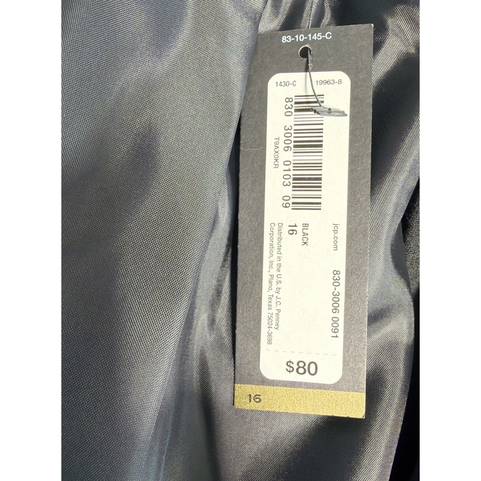 Worthington Jacket Size 16 Two Tone Faux Leather Shoulder Pad Open Womens New