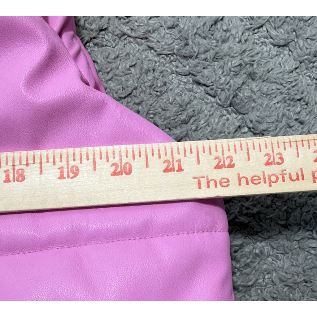Almost Famous Bright Pink Vest Adjustable Waist Size Large Barbie - NWT