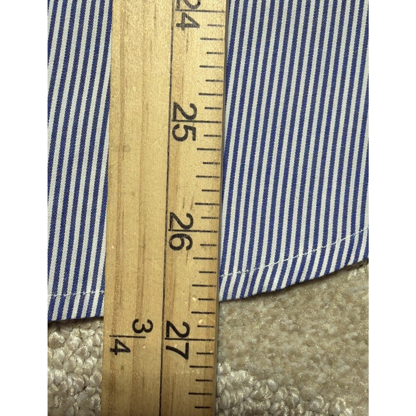 New GAP Women Fitted Blue & White Striped Button Up Shirt Long Sleeve NWT 2009