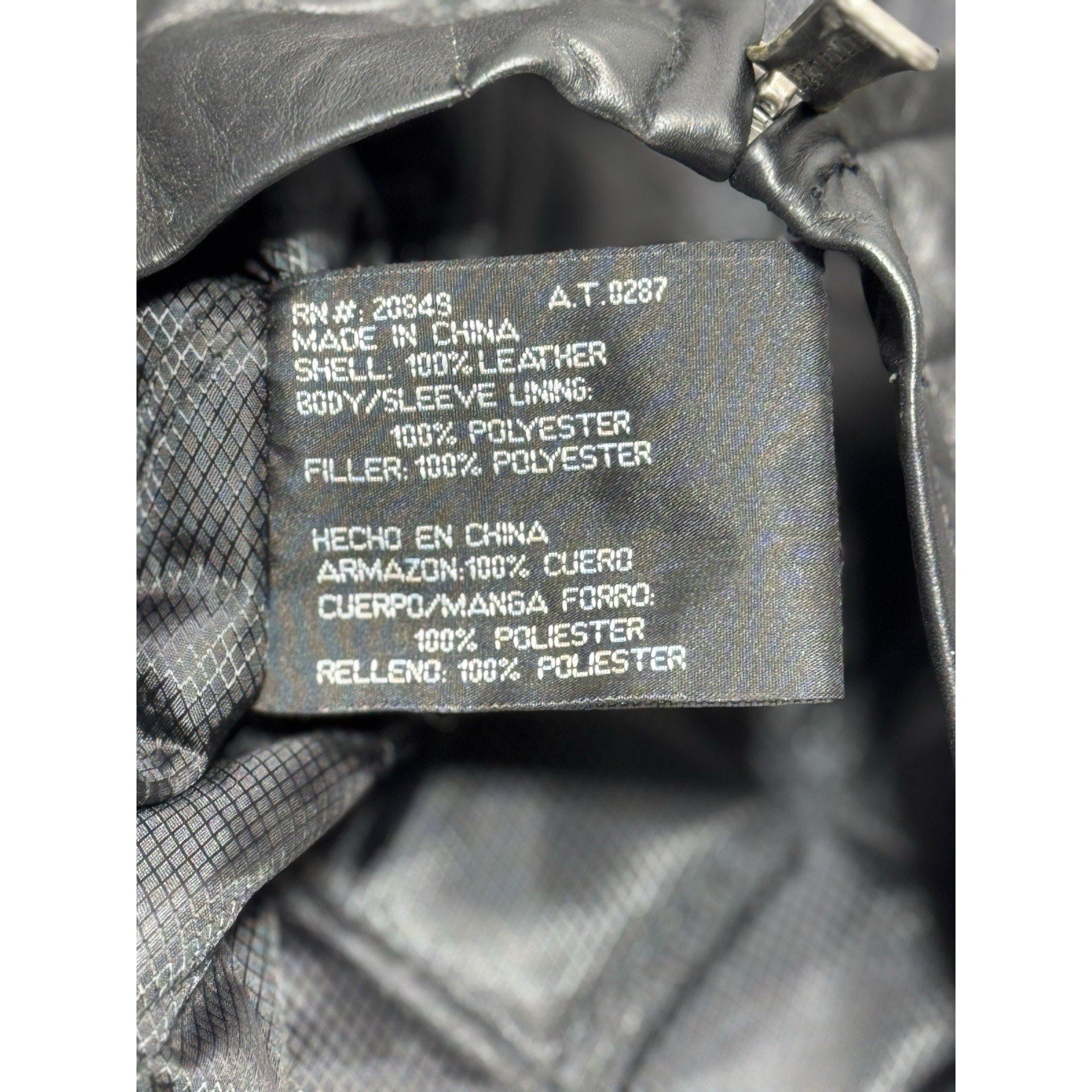 Excelled Black Leather Bomber Jacket Lamb Men’s Size X-Large 0287RM New