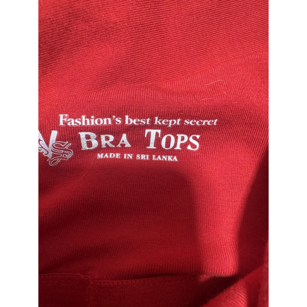 VS Bra Tops Red One Shoulder Bodycon Dress Built-In Bra Stretch Size S