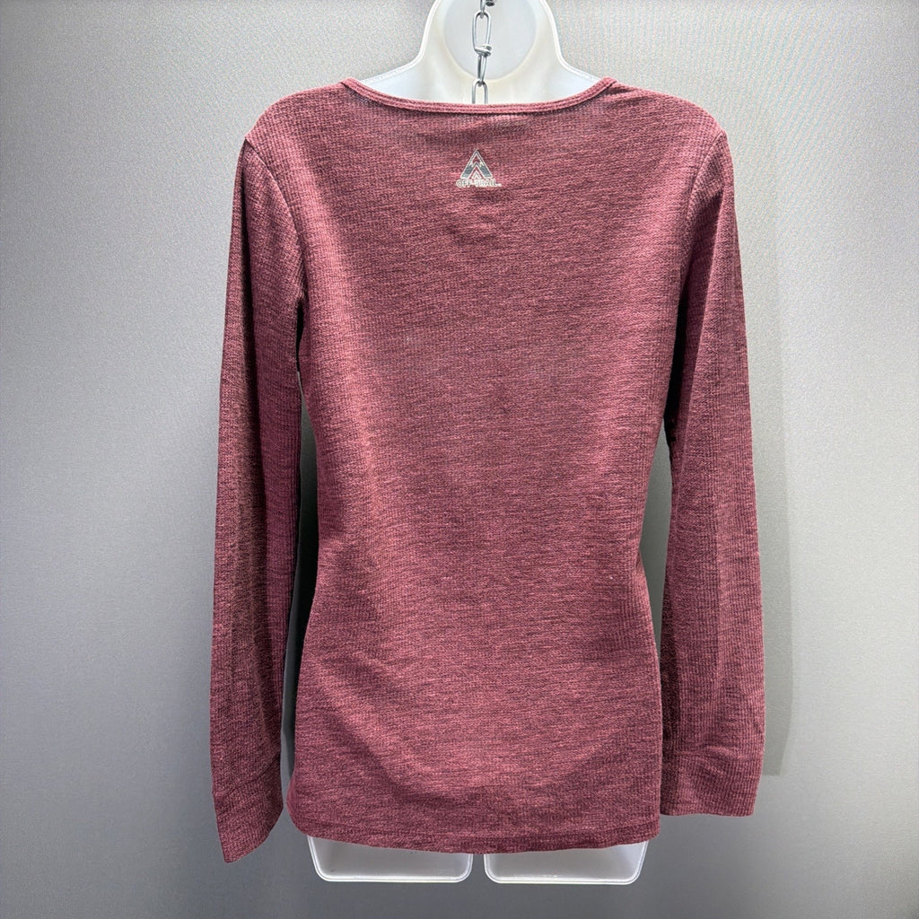 Off-Trail Performance Apparel Red Long Sleeve Thermal Women Henley Shirt M