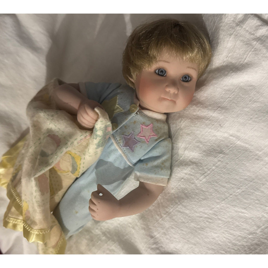 Ashton Drake Galleries Tuck Me In, Mommy Porcelain Baby Boy Doll
