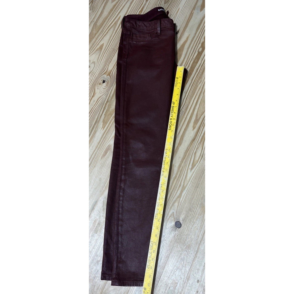 Banana Republic Women's Size 29 Long Red Coated Skinny Jeans Measured 32x32