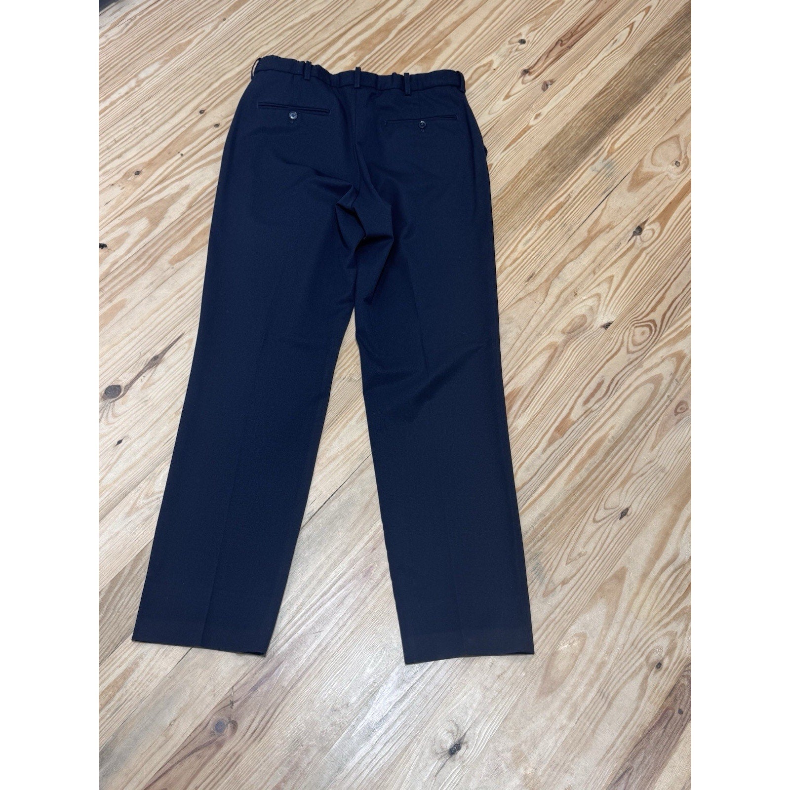 Murphy & Hartelius MH Austin Pilot Aviation Dress Pants Mens 34R Navy Blue Slack