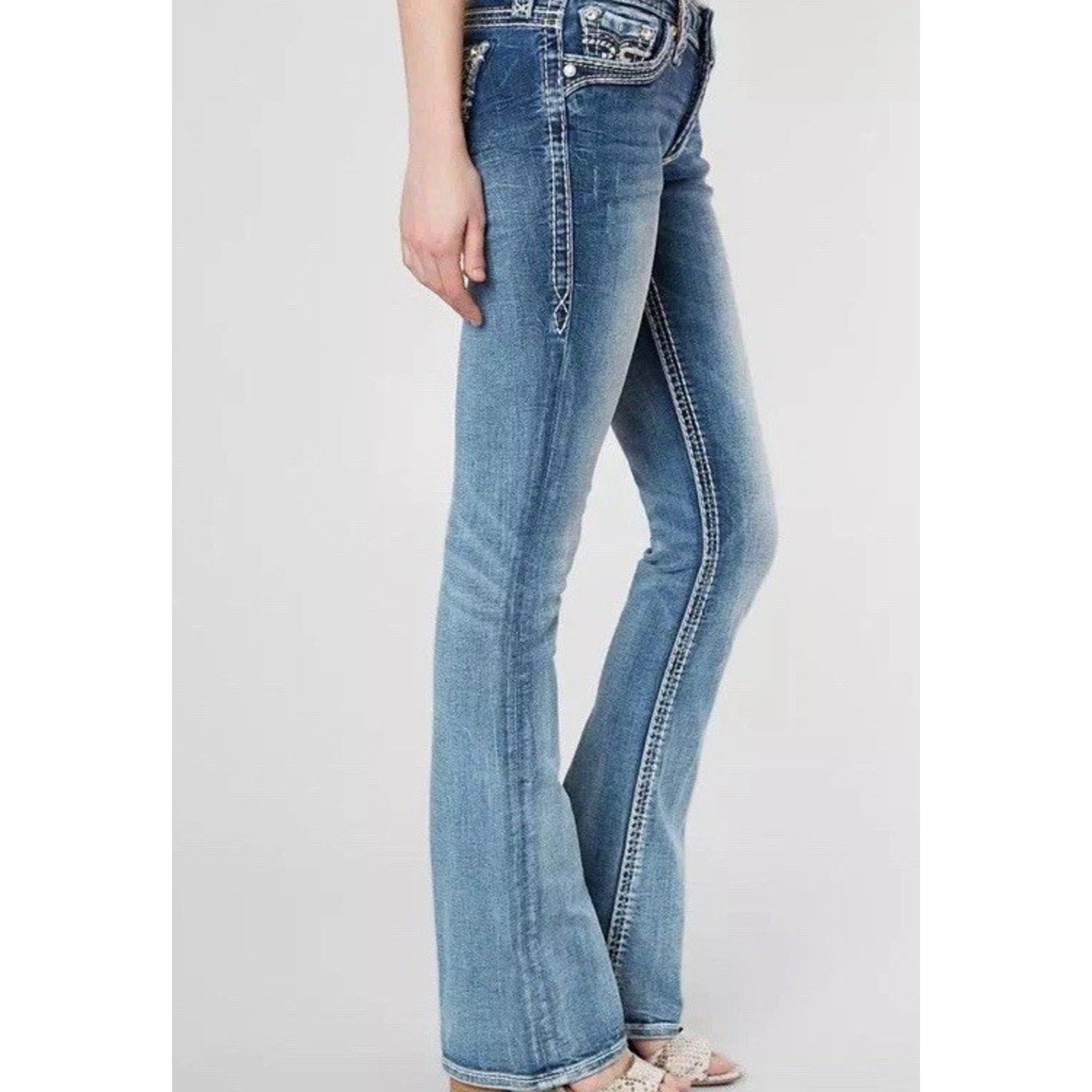 Rock Revival Women's Yanka Mid-Rise Boot Jeans Size 29