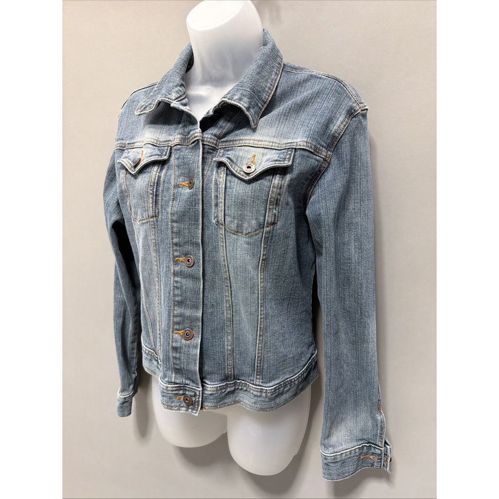 Riders Copper Collection Denim Jacket Women M Trucker Cropped Boyfriend