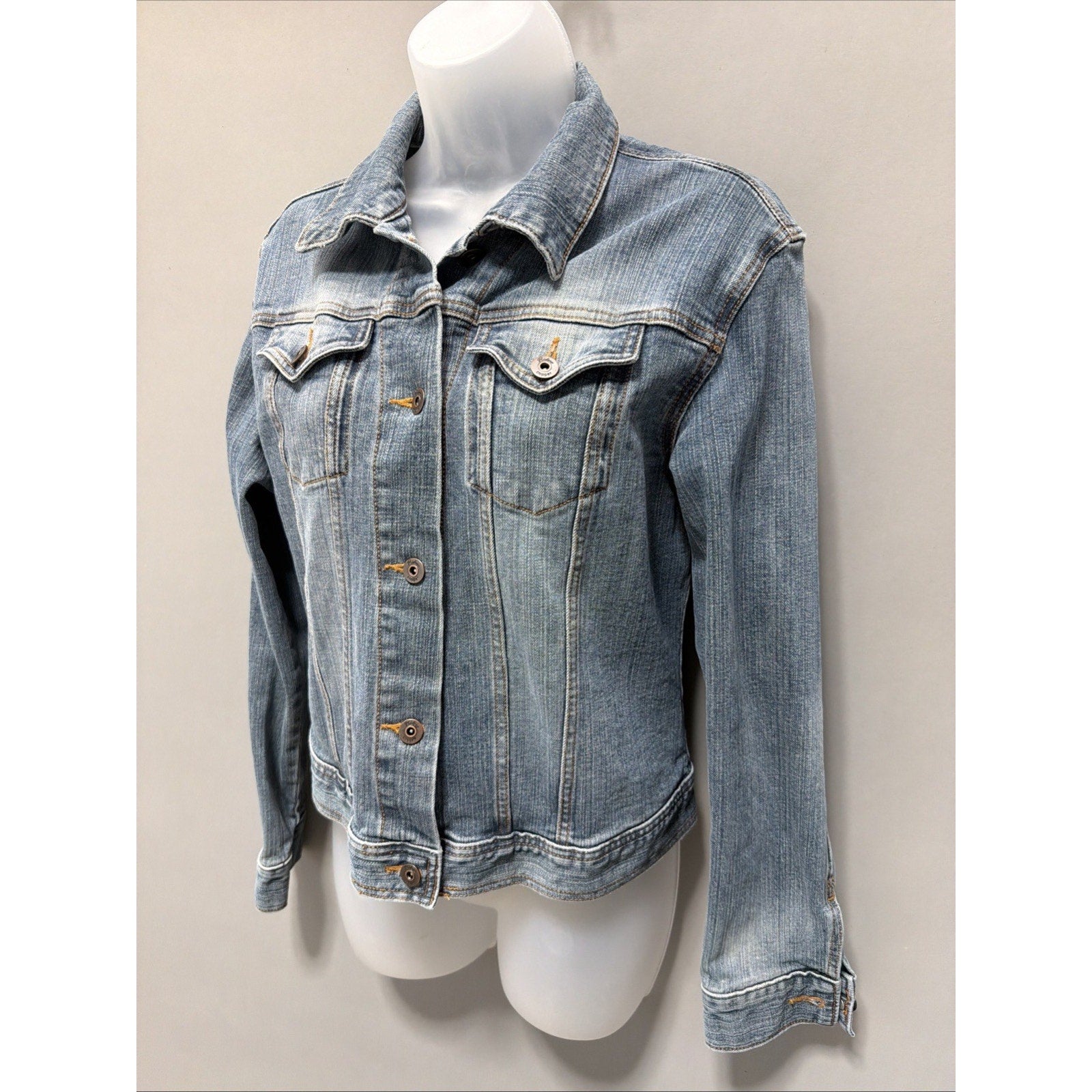 Riders Copper Collection Denim Jacket Women M Trucker Cropped Boyfriend