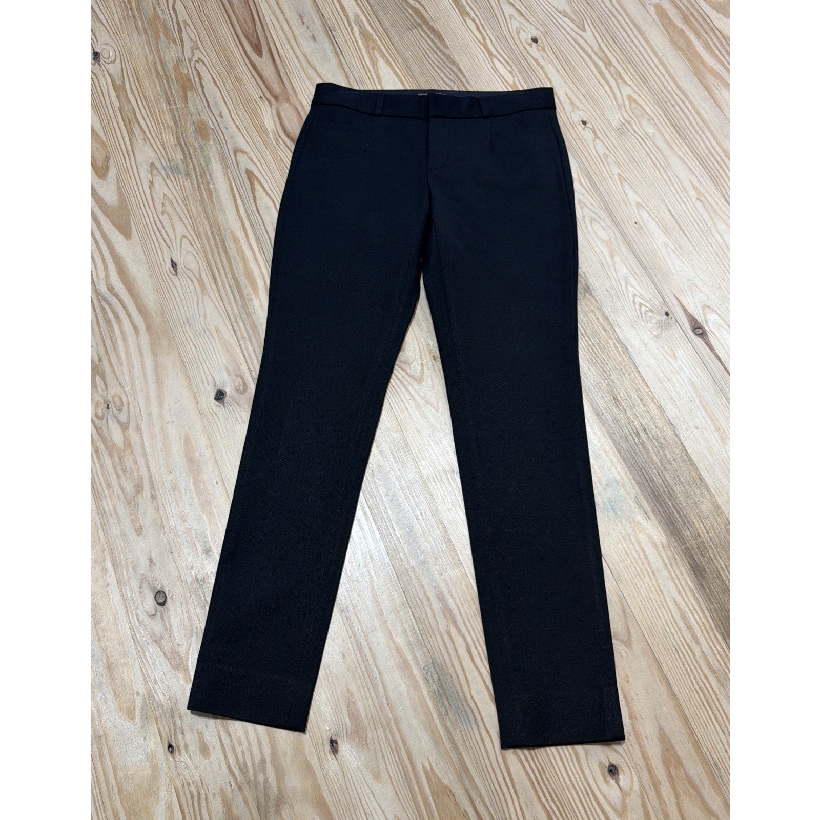 Banana Republic Sloan Dress Pants Womens 0 Black Flat Front Pockets 28x28