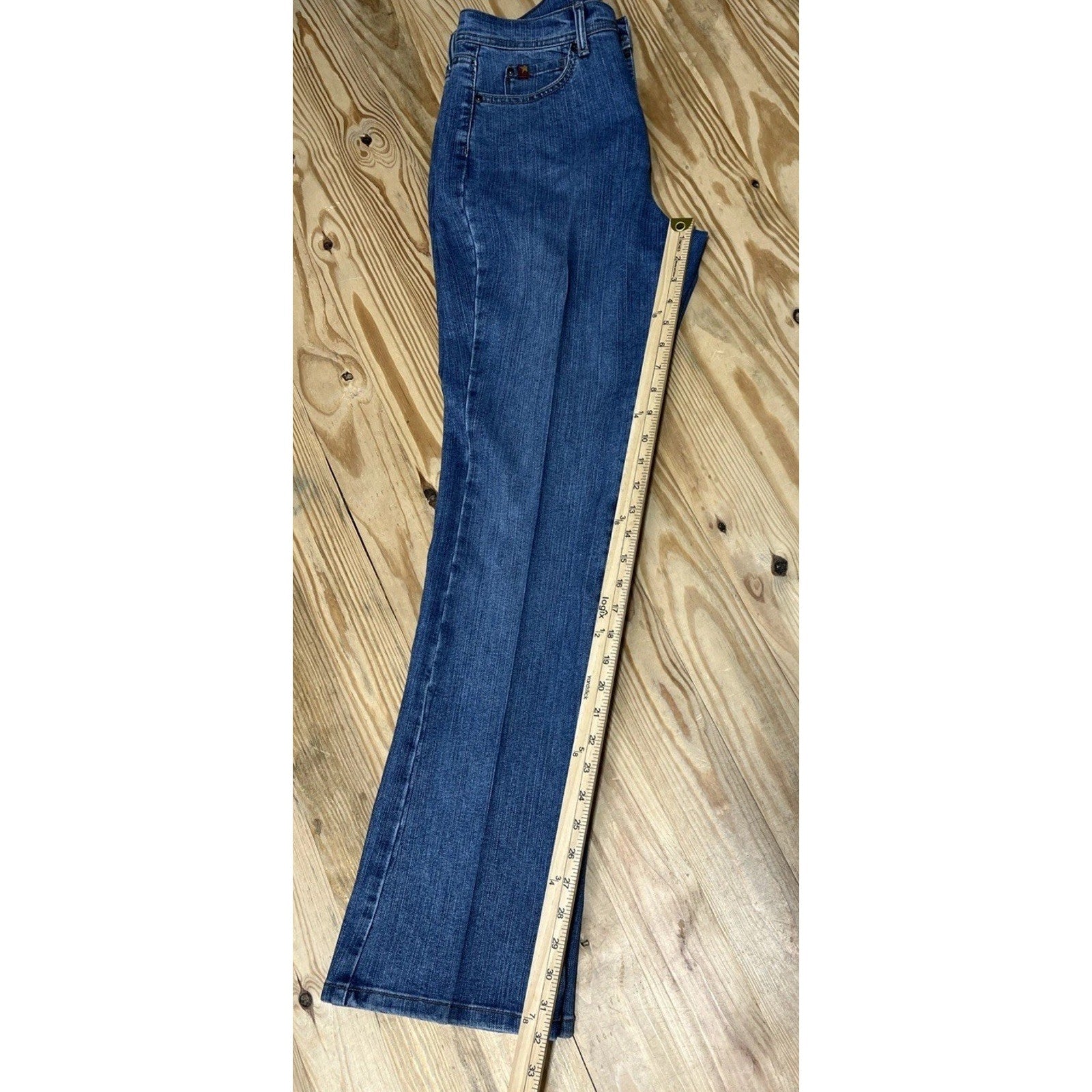 Jeanstar Premium Denim Elle Womens Dark Blue Jeans Mid Rise Size 12 31x31