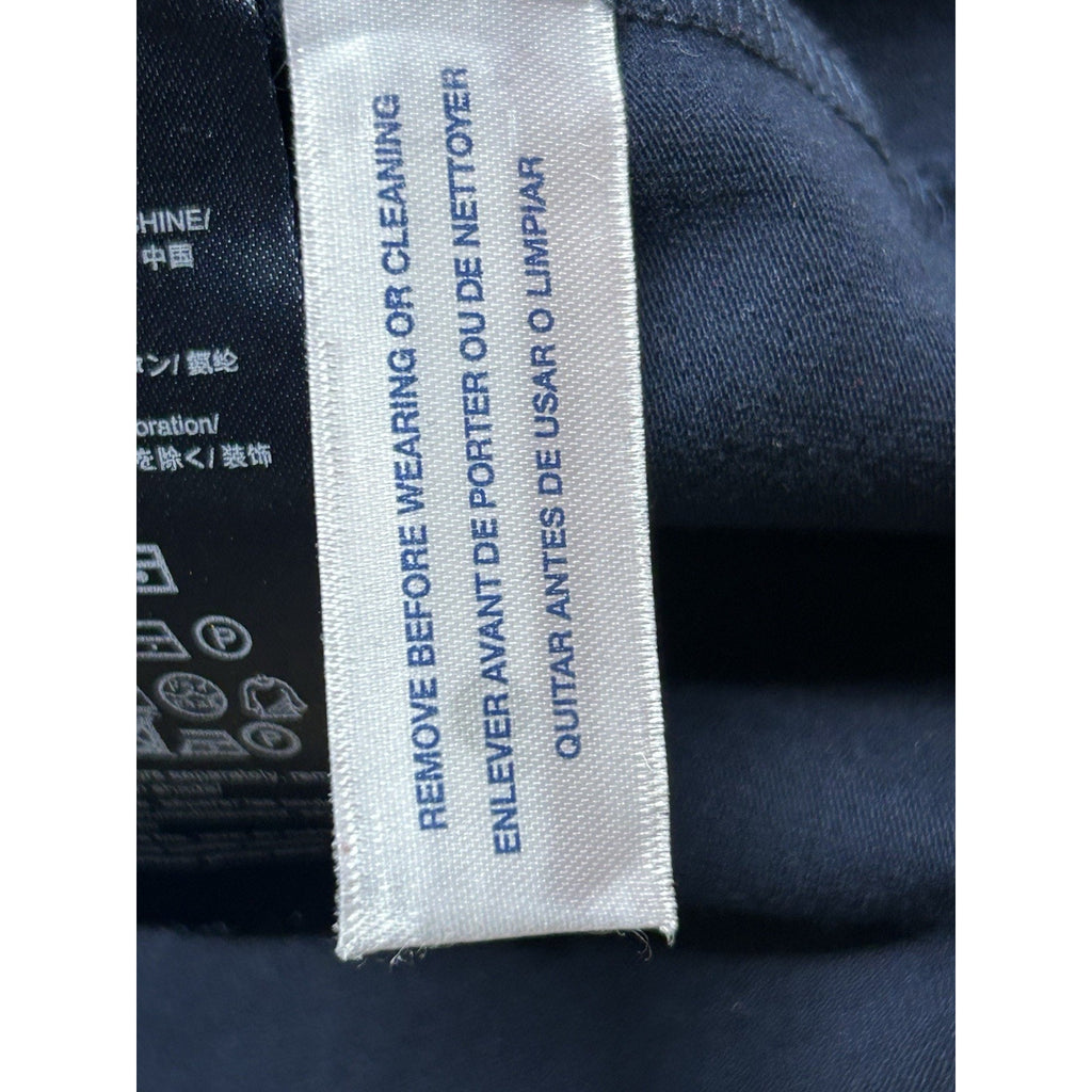 Tommy Hilfiger Dark Navy Blue Knee Length Tie Waist Dress Women's Size Large.