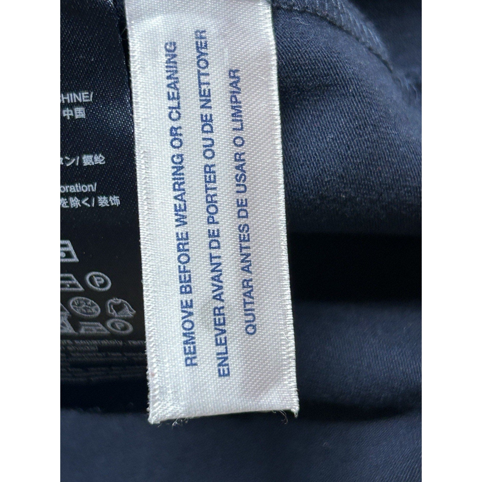 Tommy Hilfiger Dark Navy Blue Knee Length Tie Waist Dress Women's Size Large.