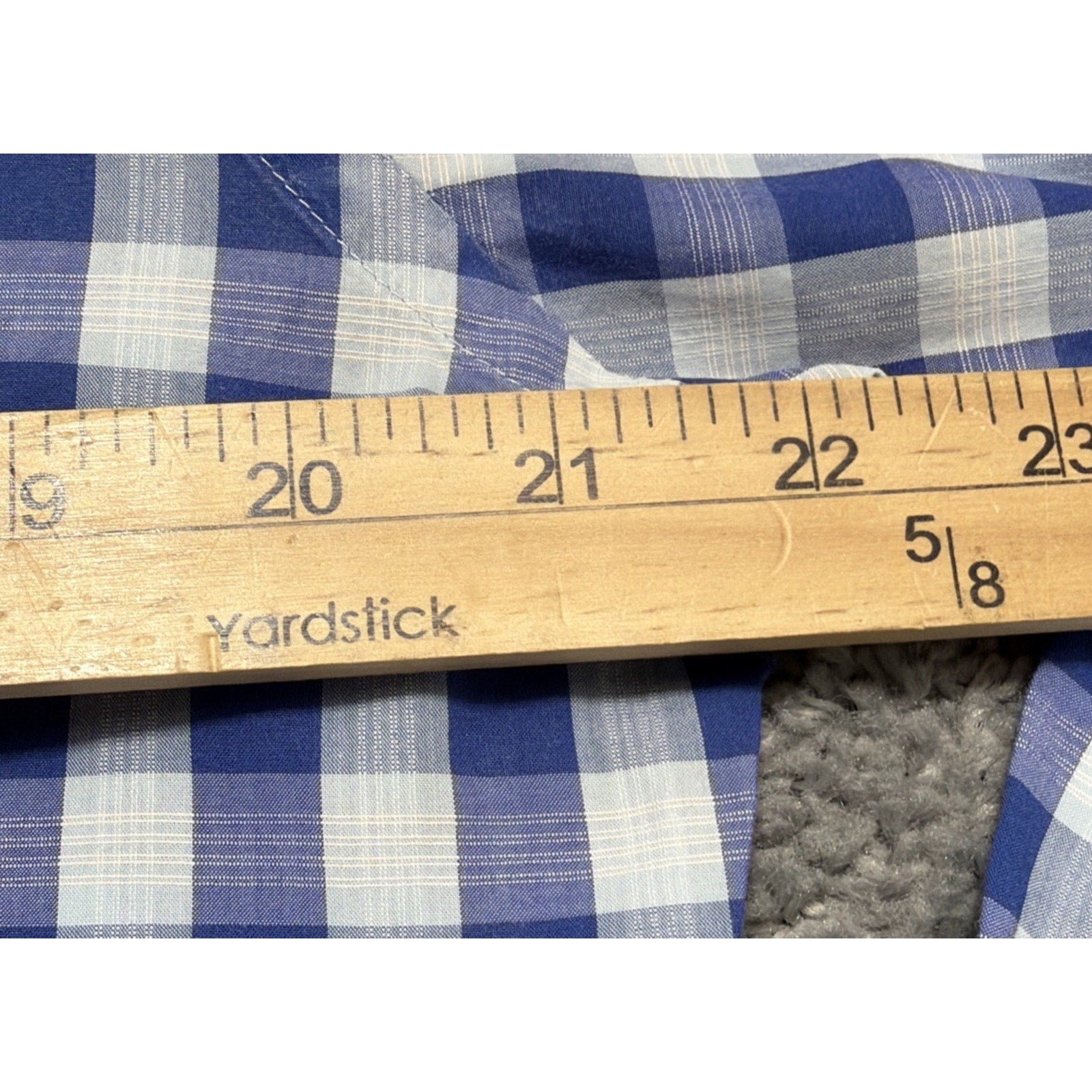 Peter Millar Crown Gingham Shirt Mens M Blue Plaid Button Down Long Sleeve