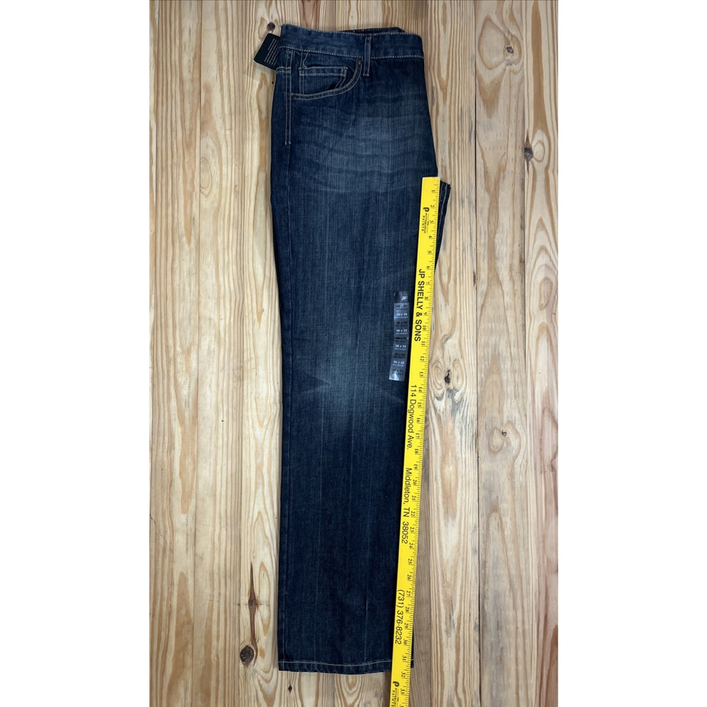 NWT J. Ferrar JF Mens 36x32 Modern Fit Slim Straight Blue Medium Wash Jeans