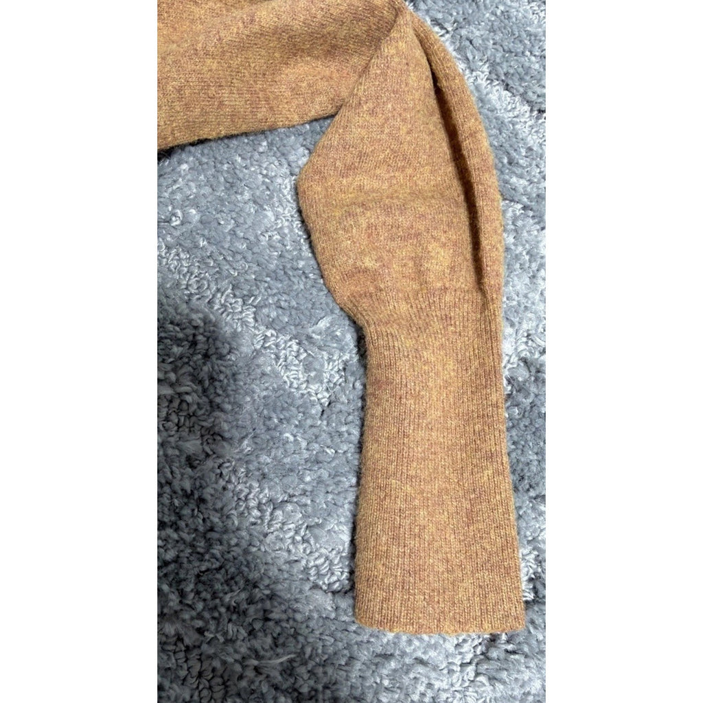 J. Crew Womens Fall Knit Merino Wool Blend Tunic Sweater Size XS Heather Camel