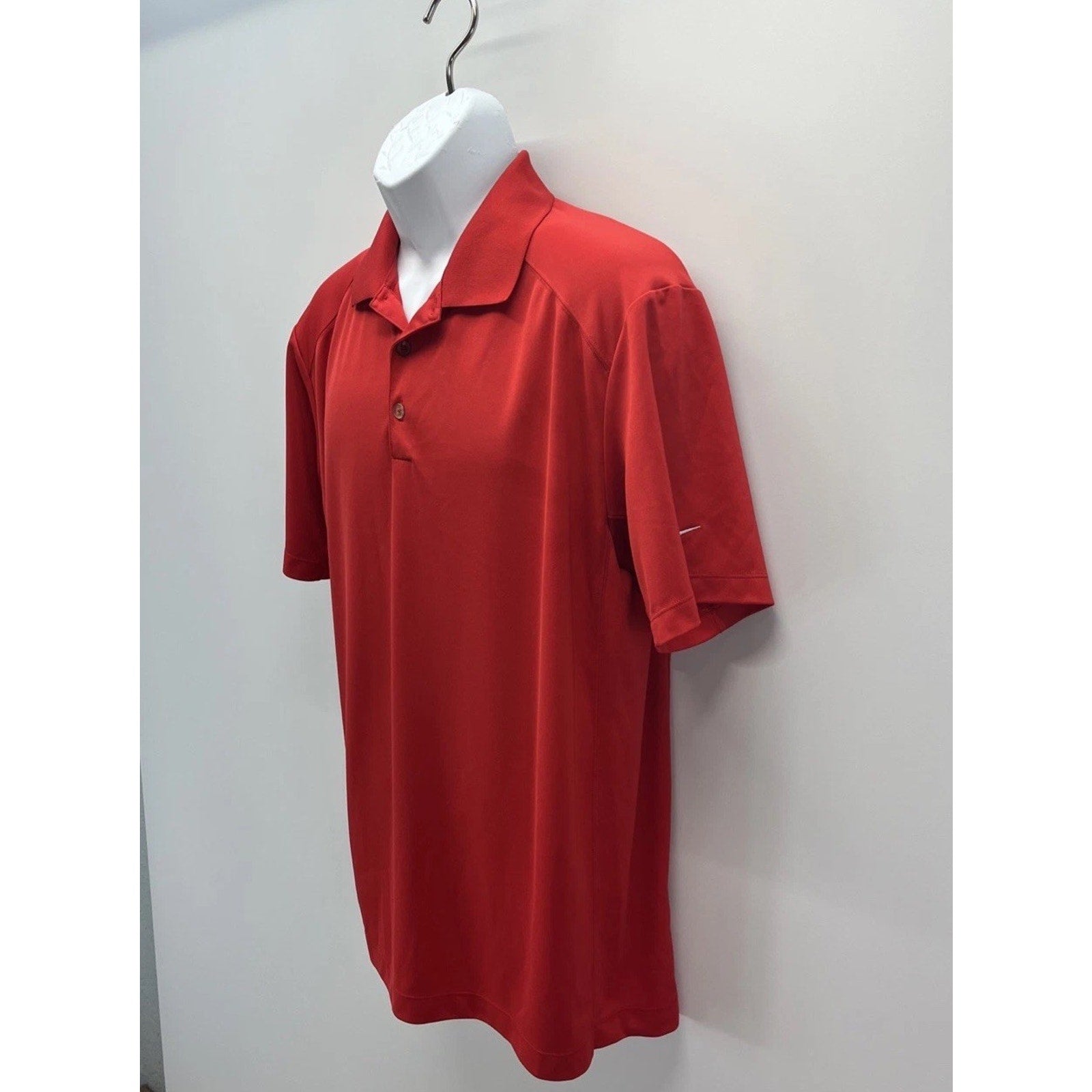 Nike Golf Men’s Polo Shirt Size Large Red Tour Performance DriFit Short Sleeve