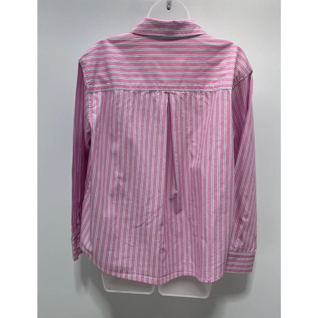Maurices Womens Size M Striped Long Sleeve Button Front Shirt