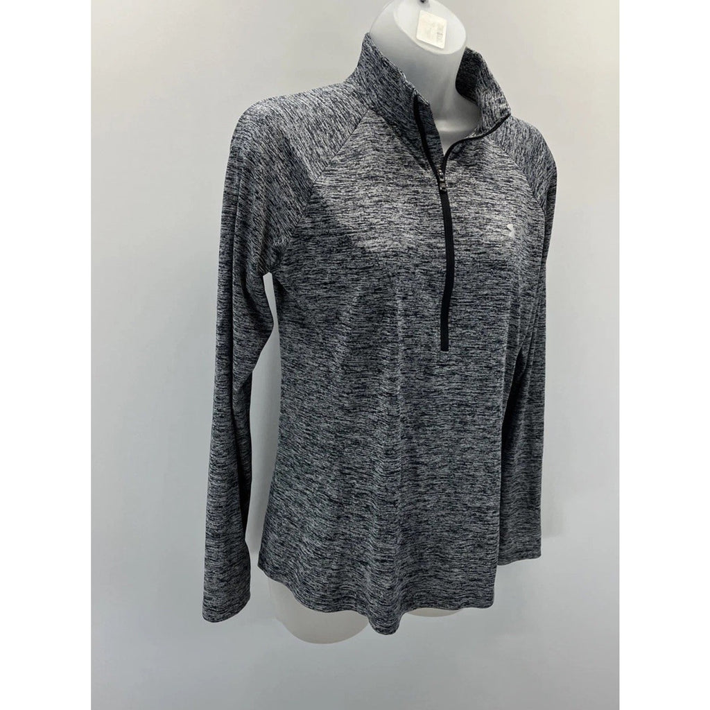 Under Armour Tech 1/2 Zip Twist Pullover Womens Size M Gray Long Sleeve Light