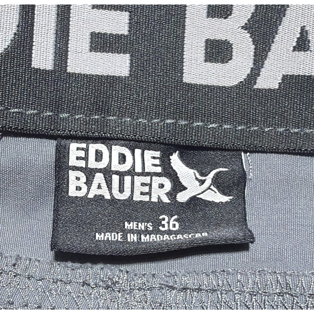 EDDIE BAUER Shorts Mens 36 x 10 Storm Gray Rainer Hiking Outdoor Nylon