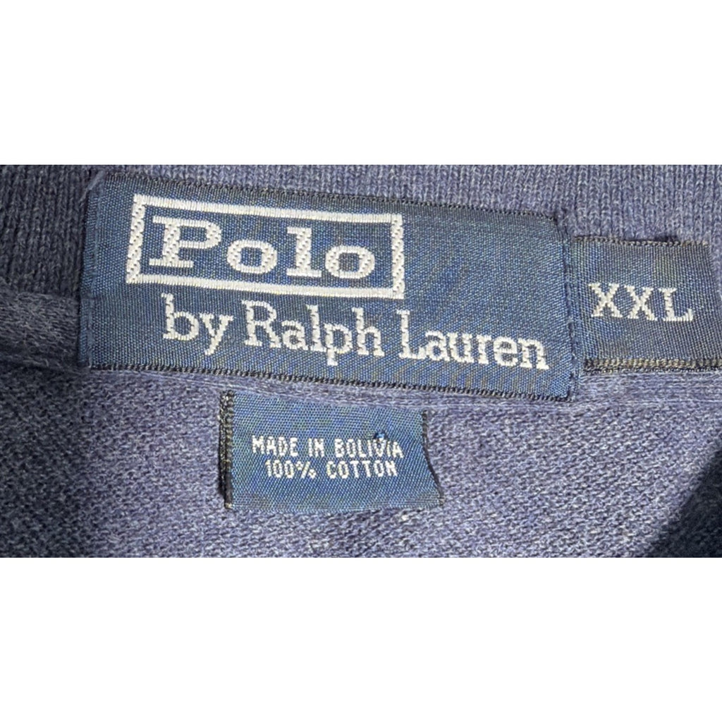 Ralph Lauren Polo Mens 2 Button Long Sleeve Embroidered Shirt XXL Navy Preppy