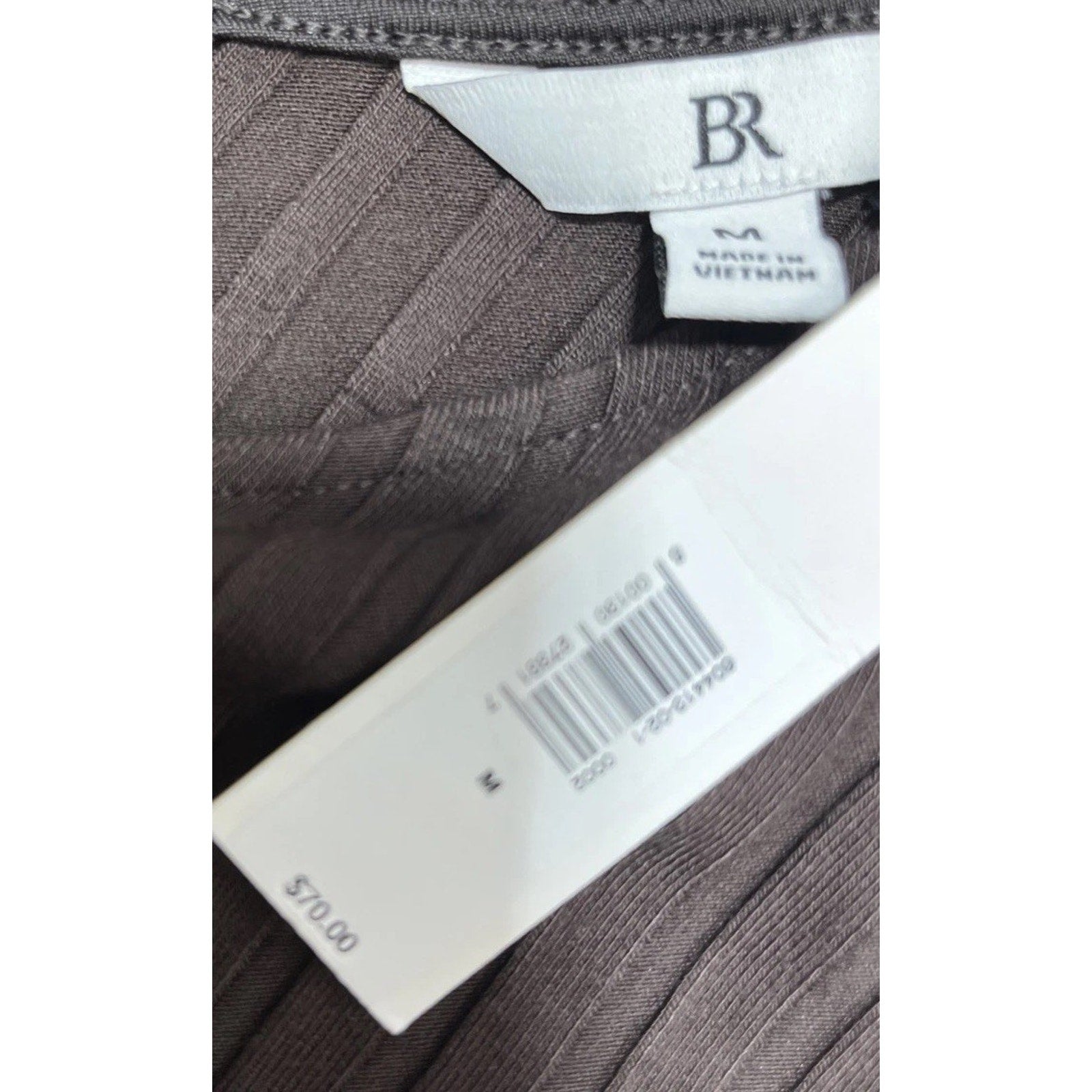 Banana Republic Women's NWT Wide Ribbed V-Neck Top Med Brown