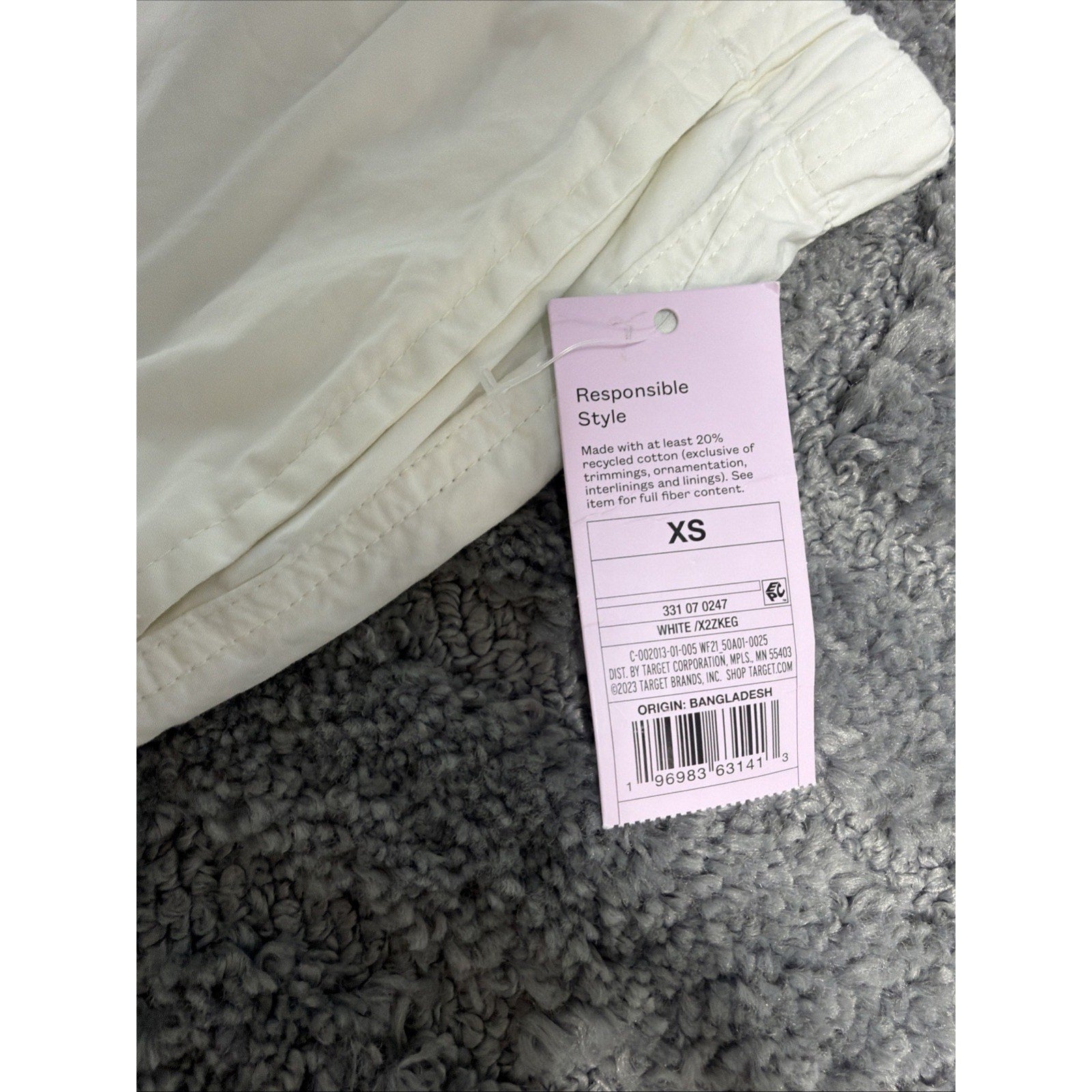 Wild Fable Women's Lightweight Pull On Wide Leg Baggy Cargo Pants Off White XS