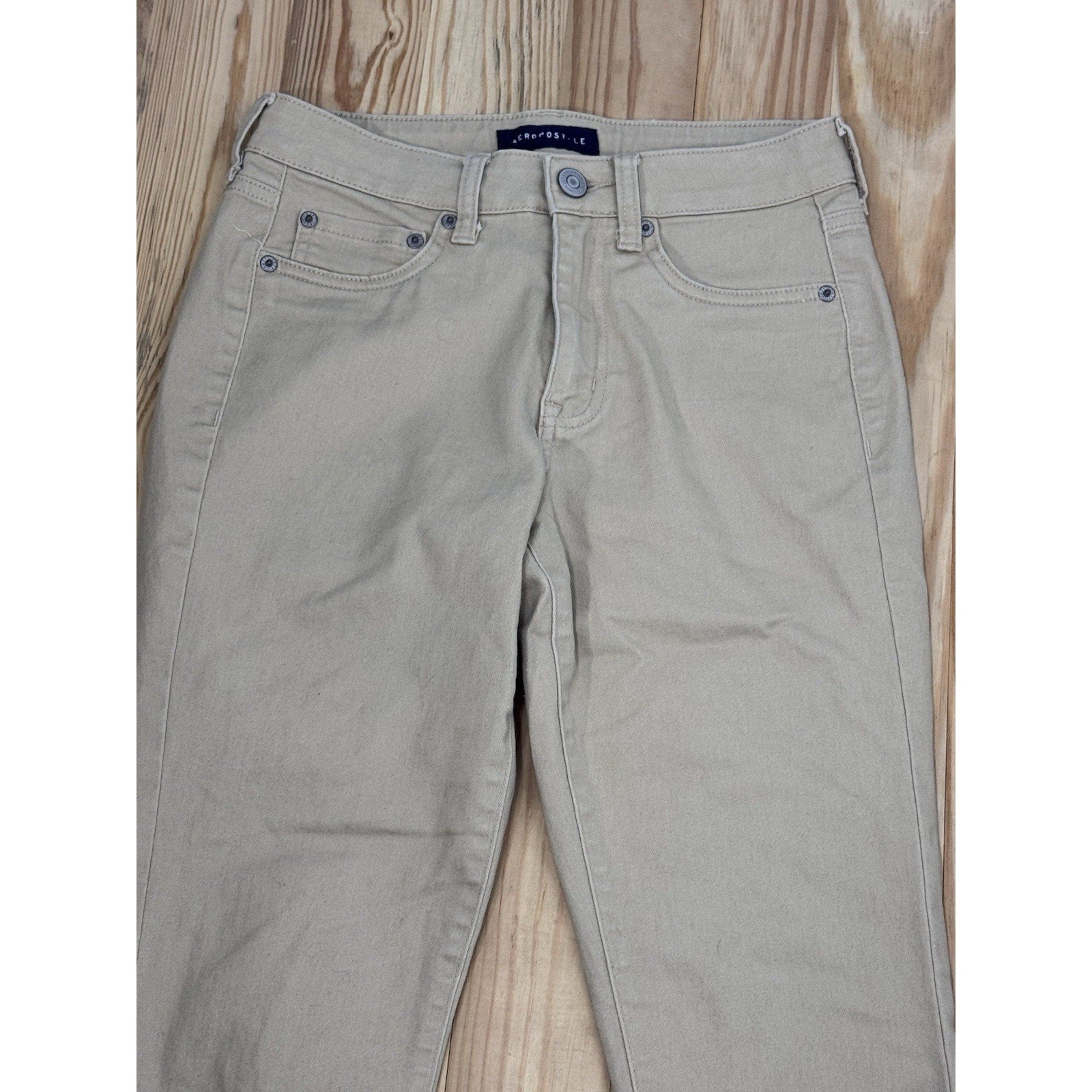 Aeropostale Jeans Women's Size 4 High Rise Jegging Tan Stretch