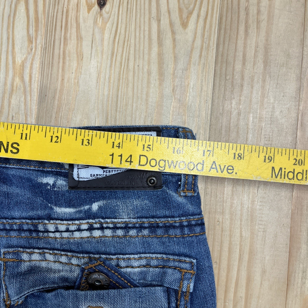 Most Official Seven MO7 Denim Embroidered Jeans MEN JORTS 32