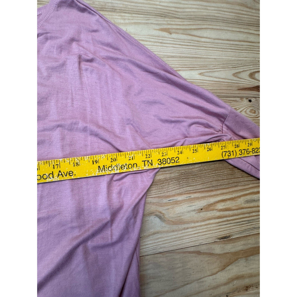 Simlu Peachy Pink 3/4 Sleeve Blouse Rayon Stretch Rayon Women’s Size M