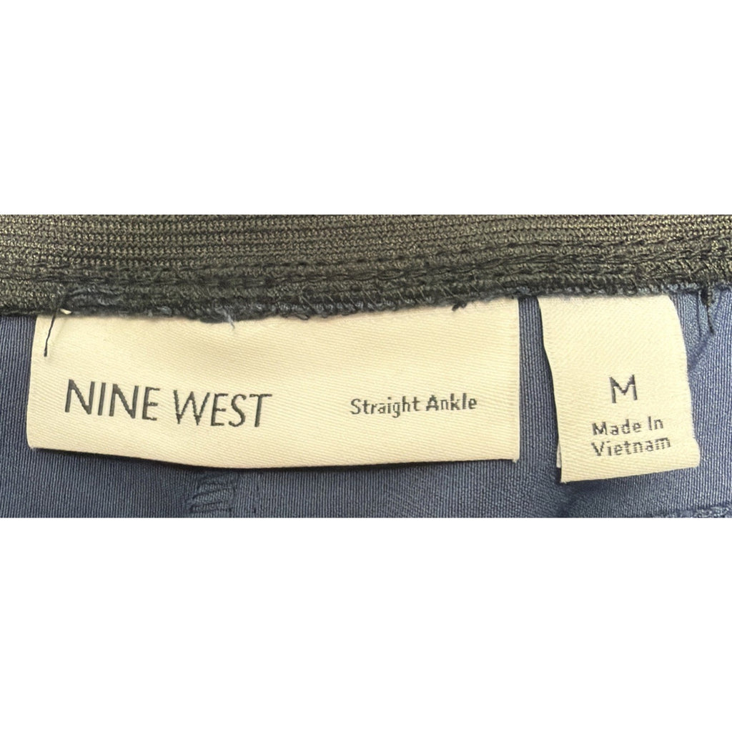 NEW Nine West Women's High Rise Pull On Straight Ankle Pants Size M Stretch NWT