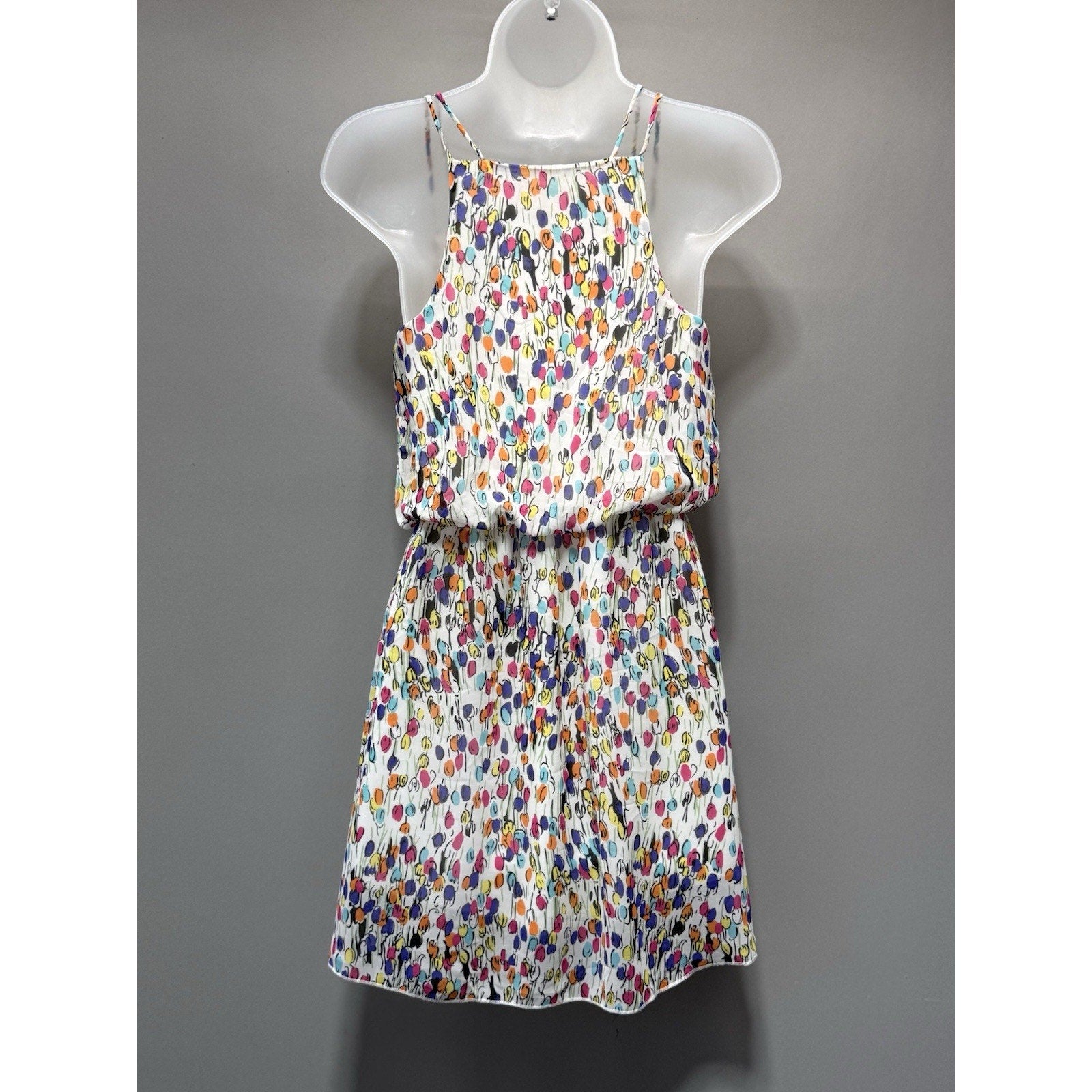 B Envied floral spaghetti strap dress multicolor fit flare Junior’s Size Small