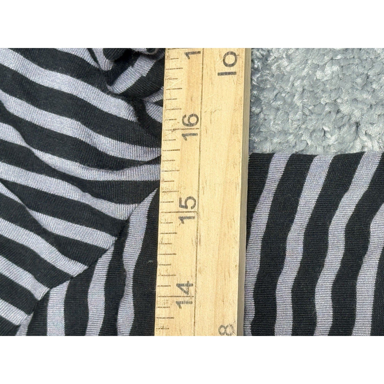 Banana Republic Factory Black/Gray Striped Stretch Knit Dress Ruching Women’s S