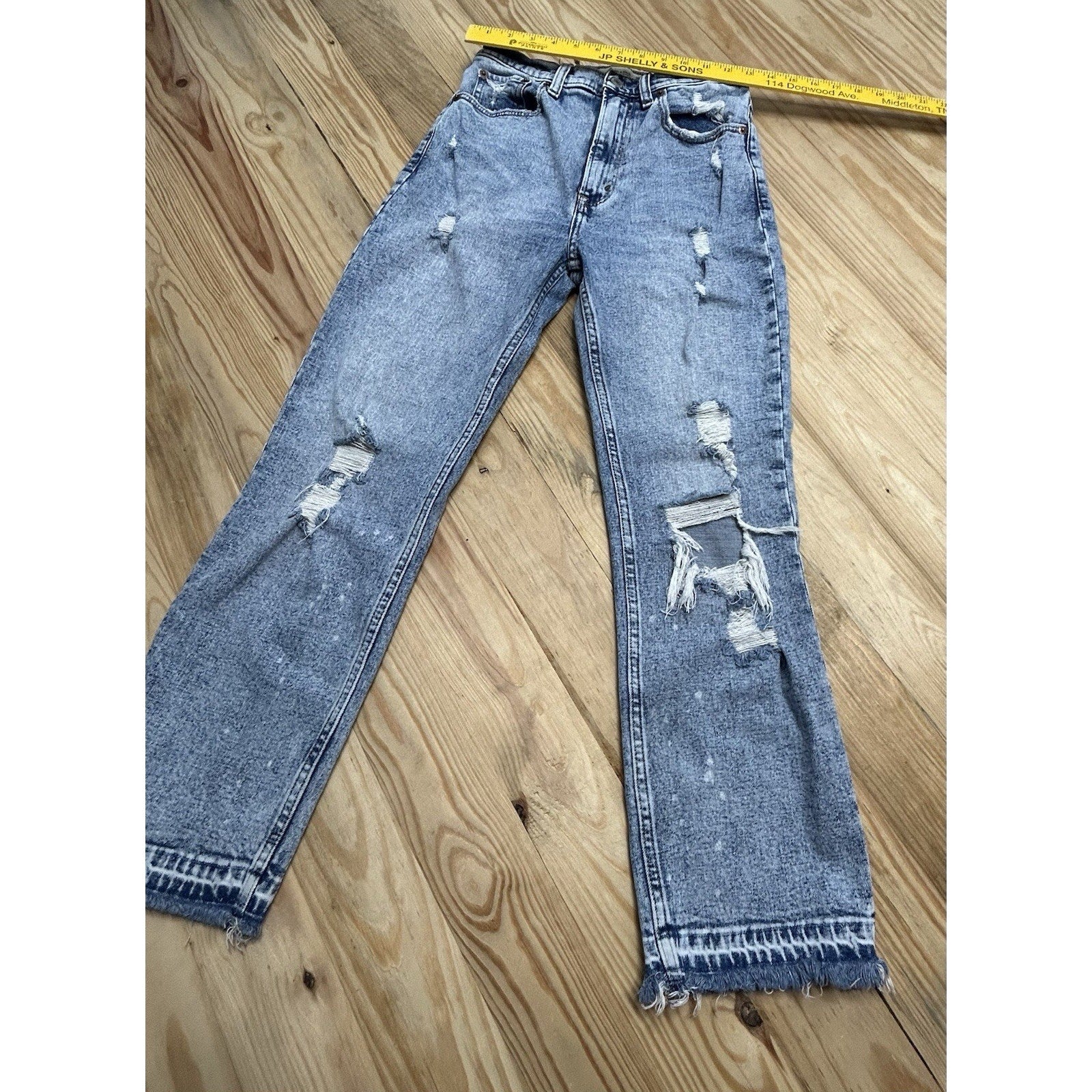 Abercrombie & Fitch Jeans Women 26 Blue Ultra HighRise Ankle Straight Distressed