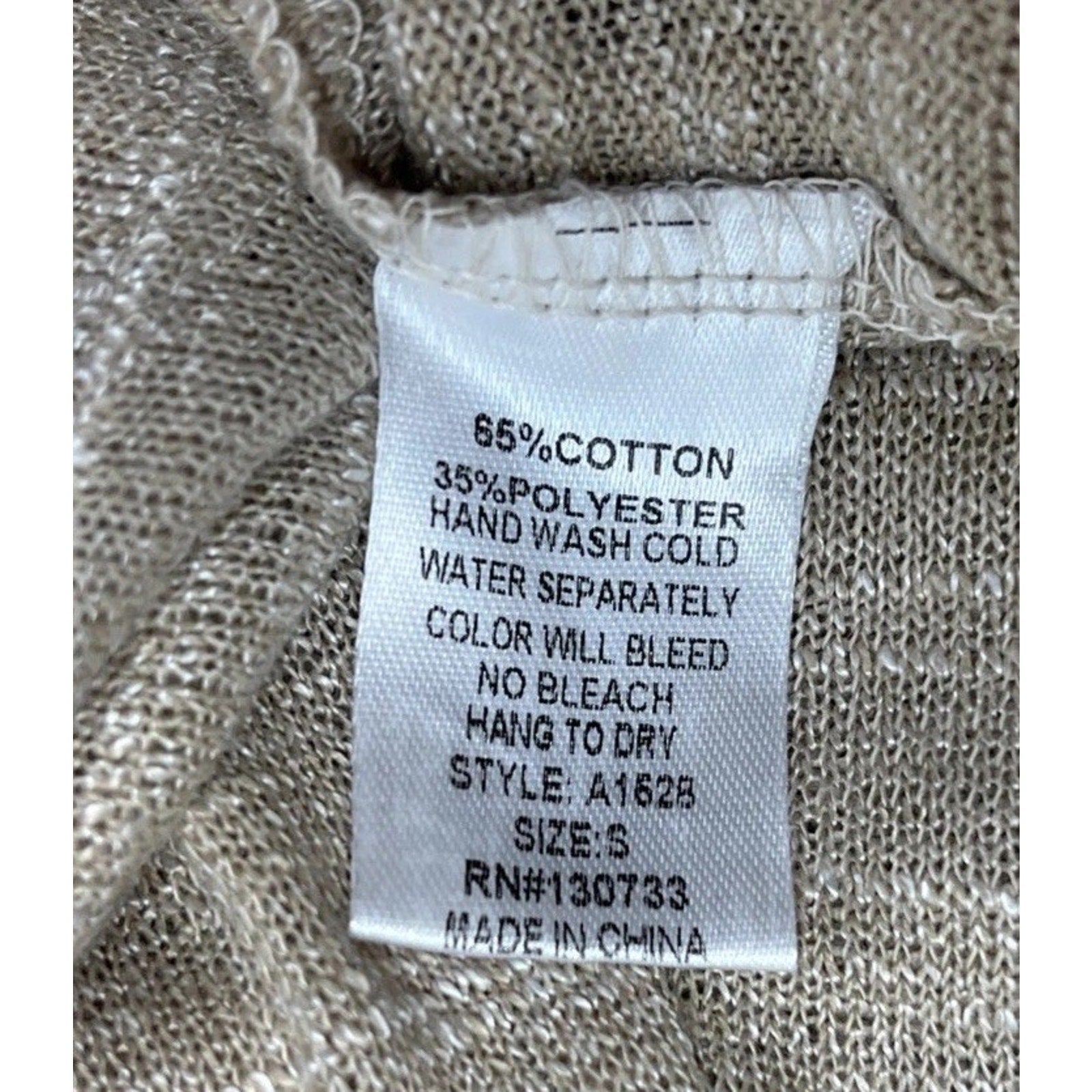 UMGEE Womens Sleeveless Top Tan Cotton Blend Size Small