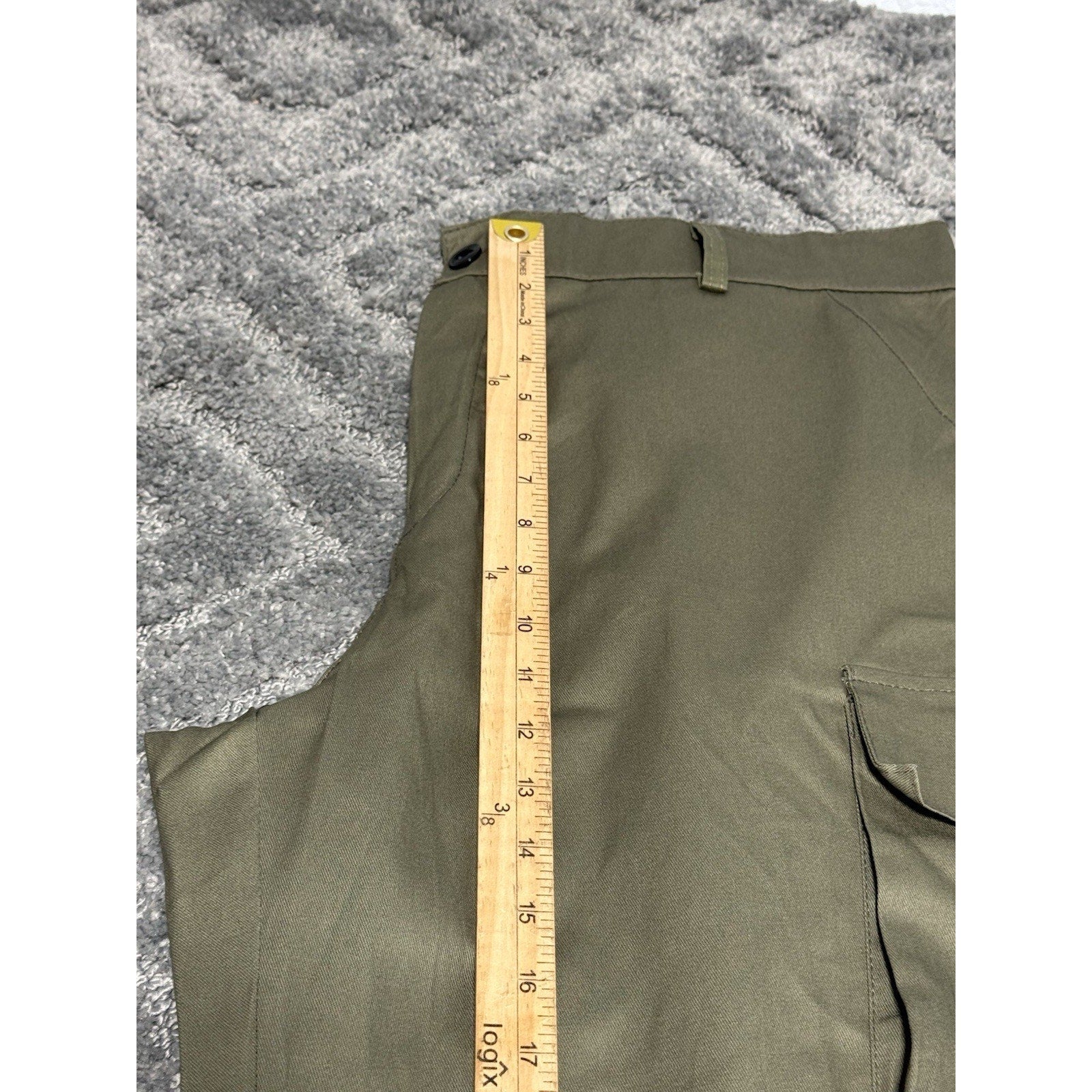 Unbranded Women’s 37X32 Lightweight Cargo Hiking Pants Khaki Green Cotton No Tag