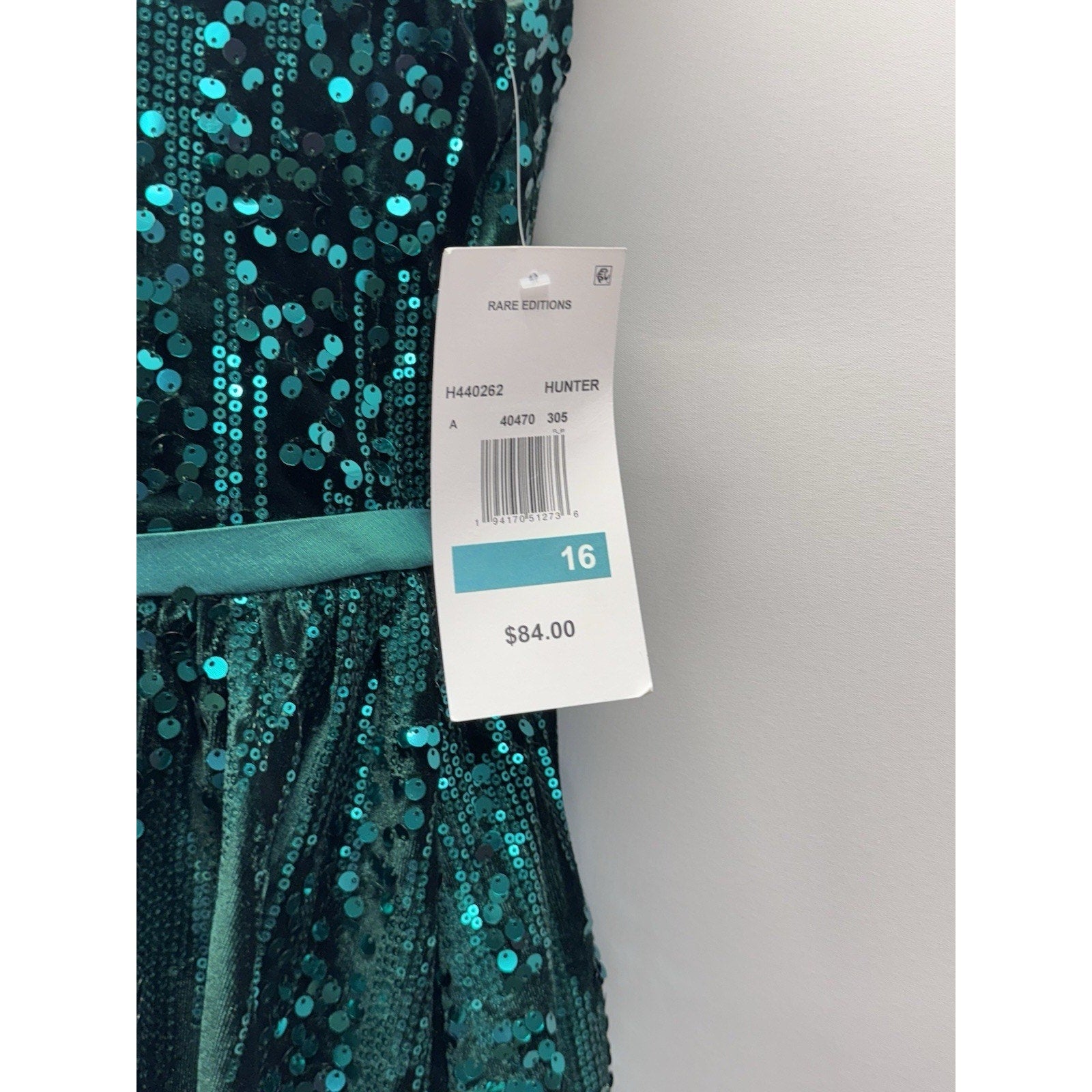 RARE EDITIONS GIRLS SPECIAL OCCASIONS DRESS, Green Sequin, Choose Size 16 NWT