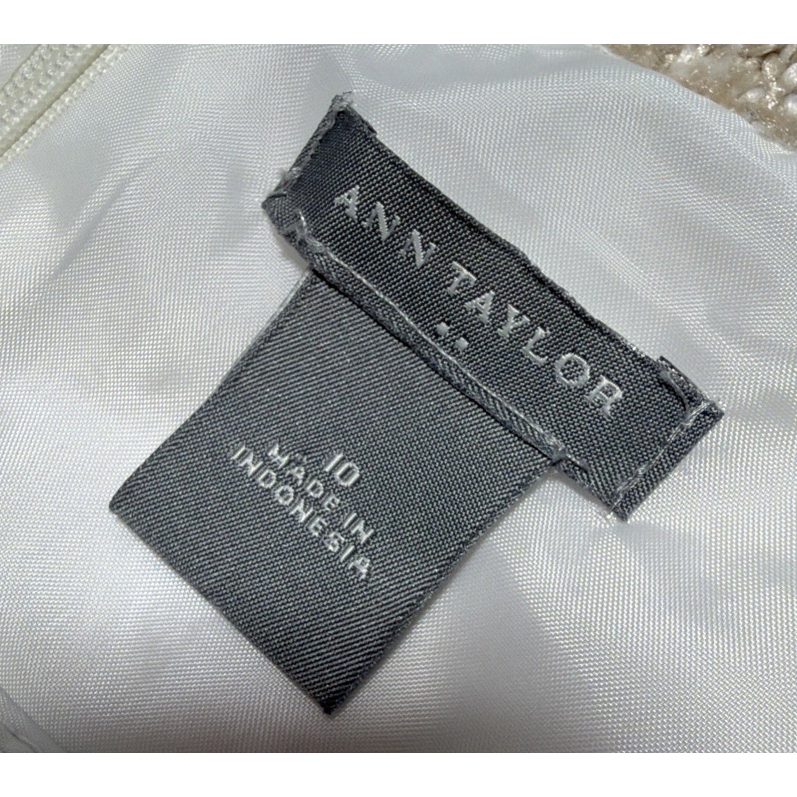Ann Taylor Loft Black White Lined Color Block Combo Sheath Dress Size 10 Nice!