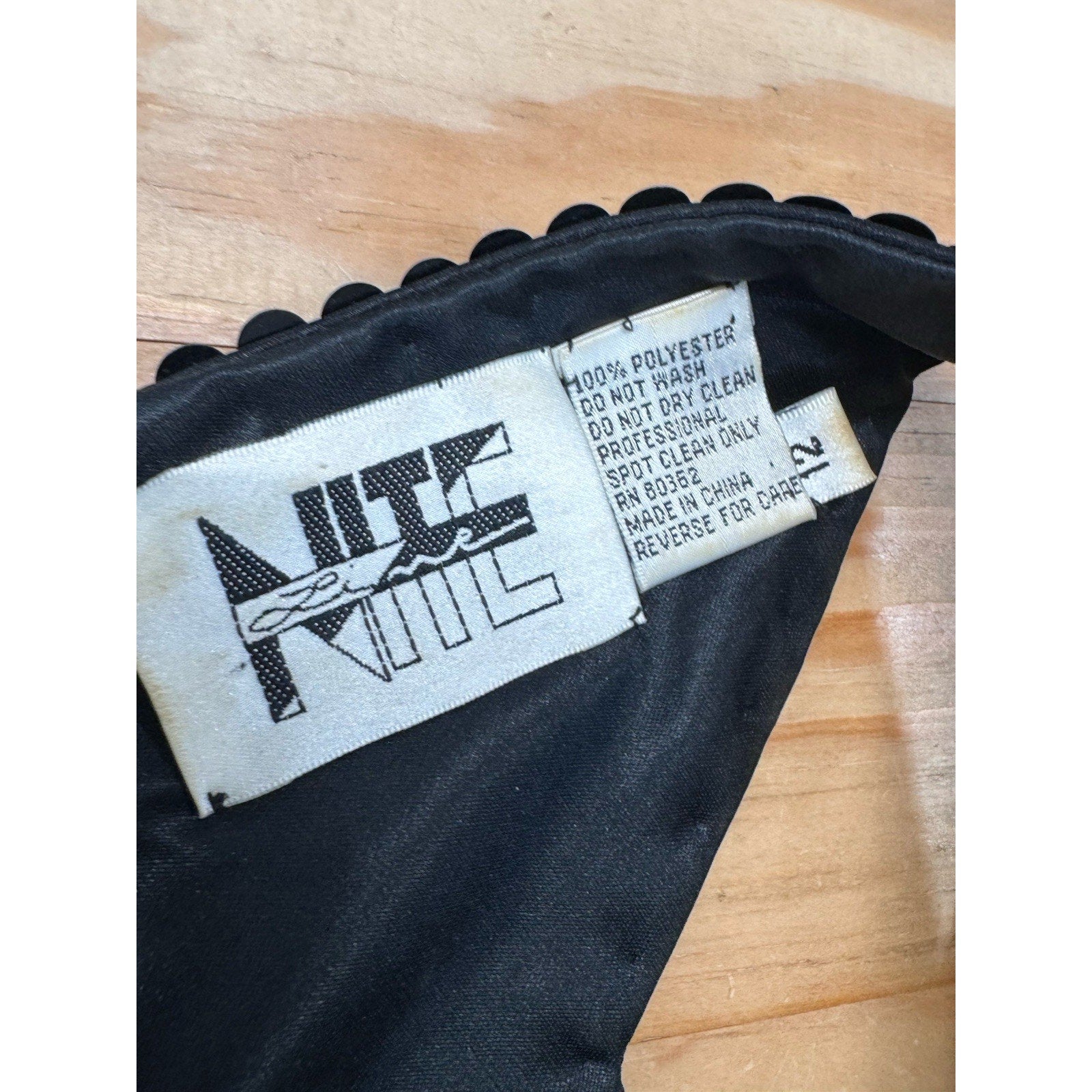 NITELINE Vintage Black Sequin Sleeveless Sheath Dress Women’s Size 12