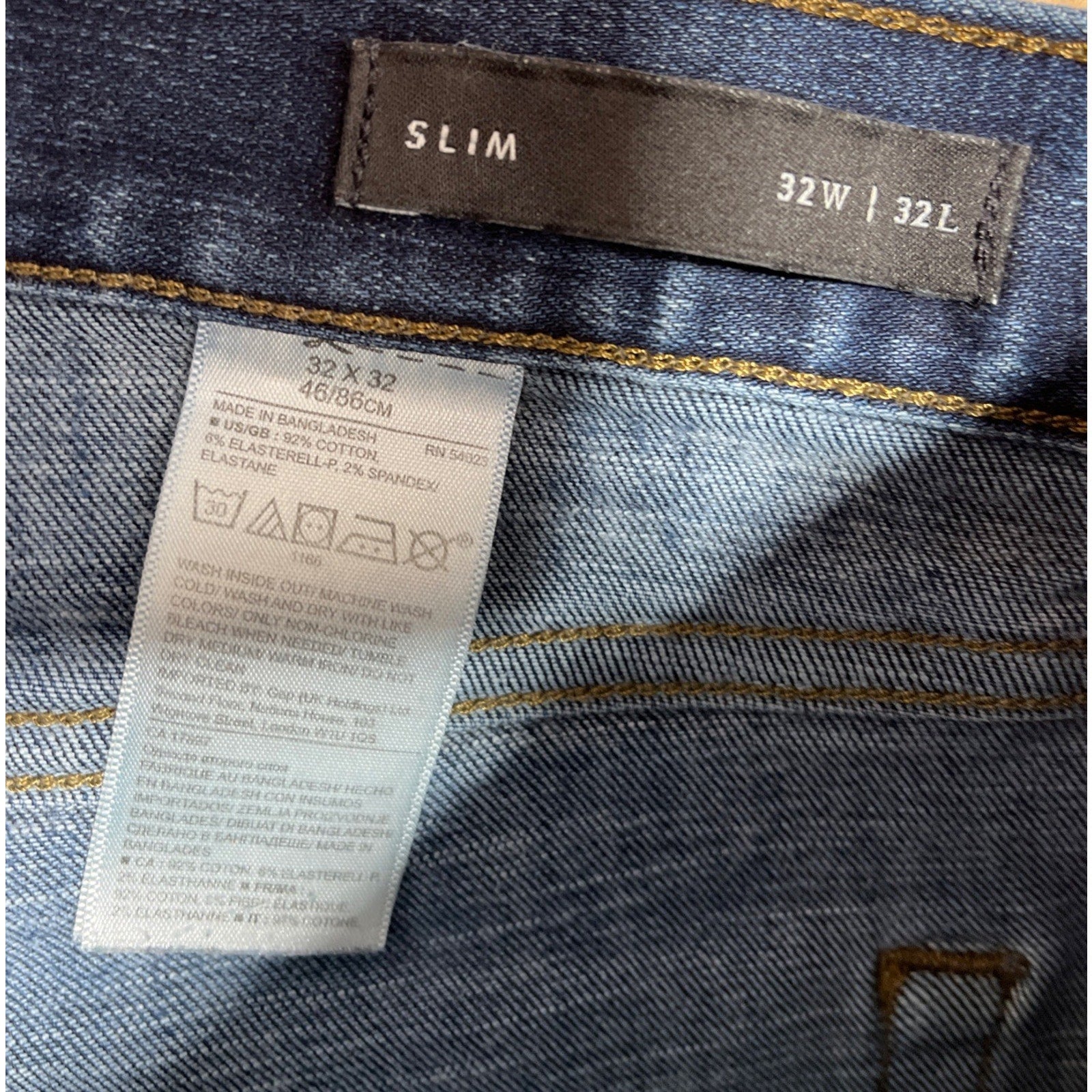 Banana Republic Slim Fit Jeans Men's 32x25 Hem Classic Blue Jeans Stretch