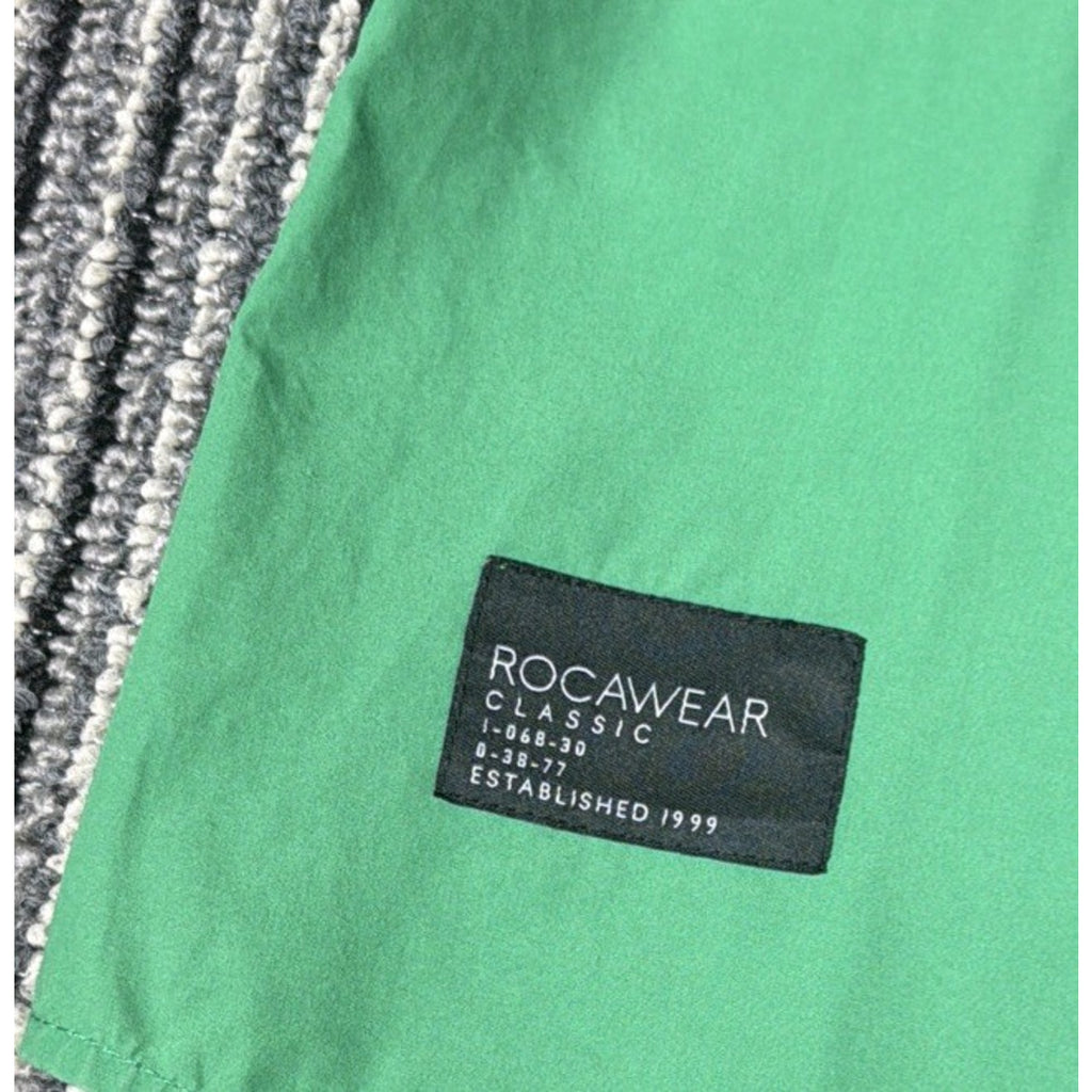 Vintage Y2K Rocawear Button Up Shirt Mens 3XL Green Short Sleeve Streetwear