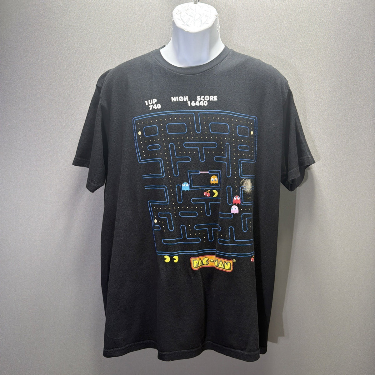 Pac-Man Men's Game Over High Score Retro Gaming Graphic Print T-Shirt XL