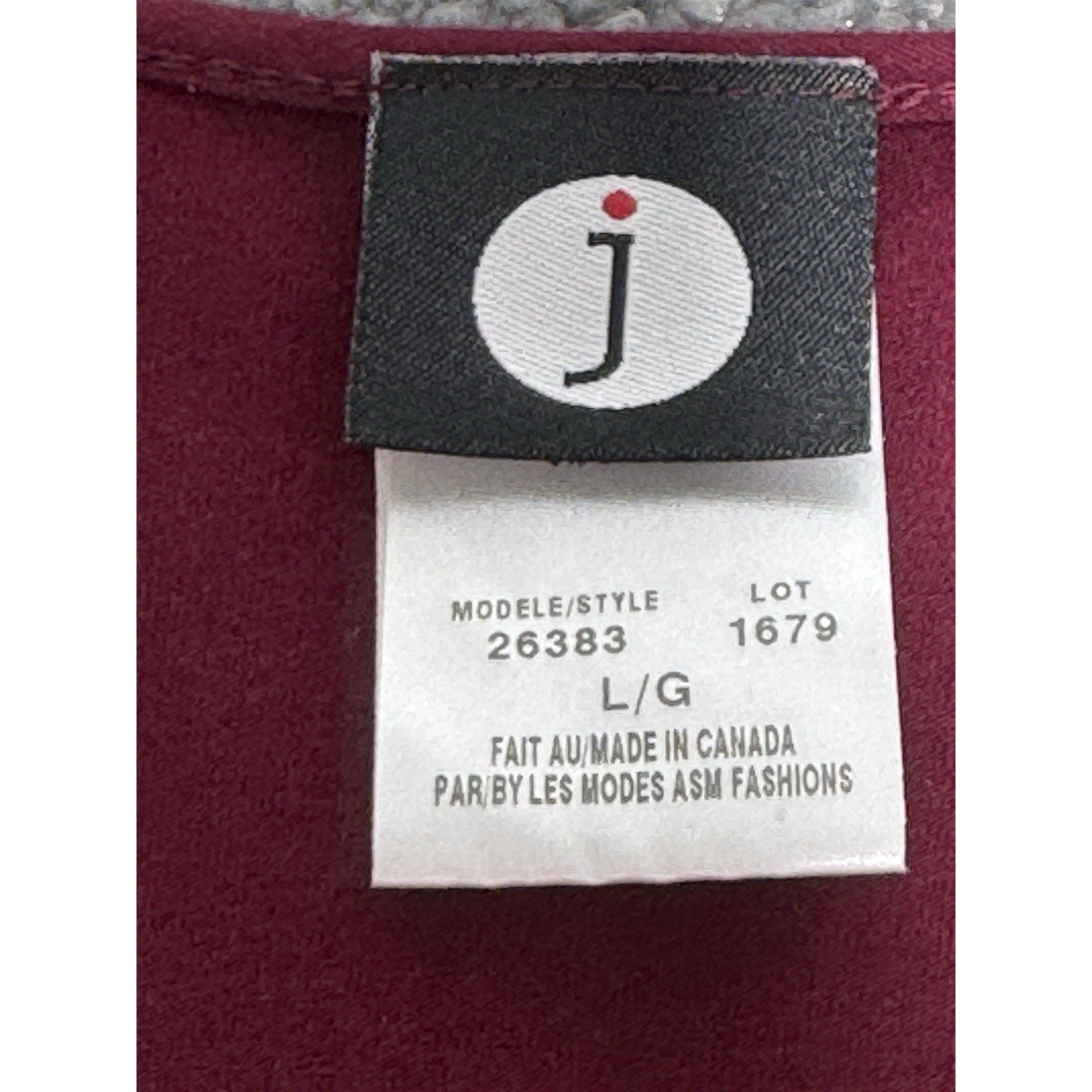 J By ASM Pink Long Sleeve V-Neck Asymmetrical Hem Blouse Women’s Size Large