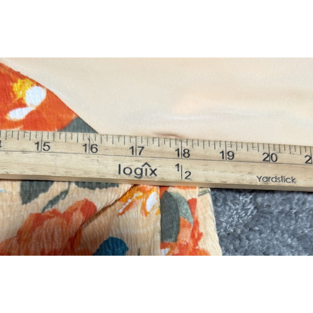 Cato Women's Floral Top Plus Size Large Off Shoulder 3/4 Balloon Sleeve