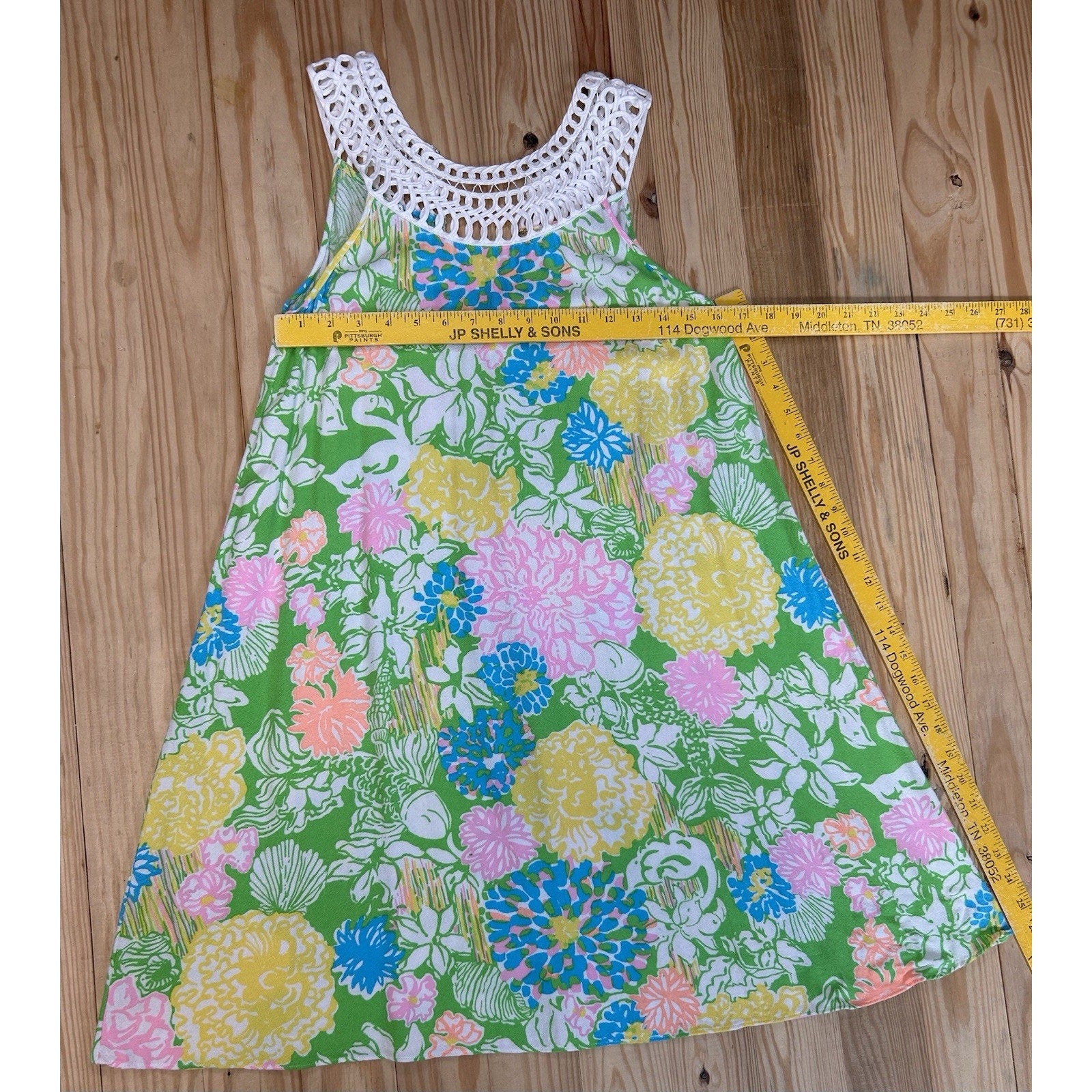 Lilly Pulitzer Hibiscus Stroll Jillie Swing Dress Floral Size Small.