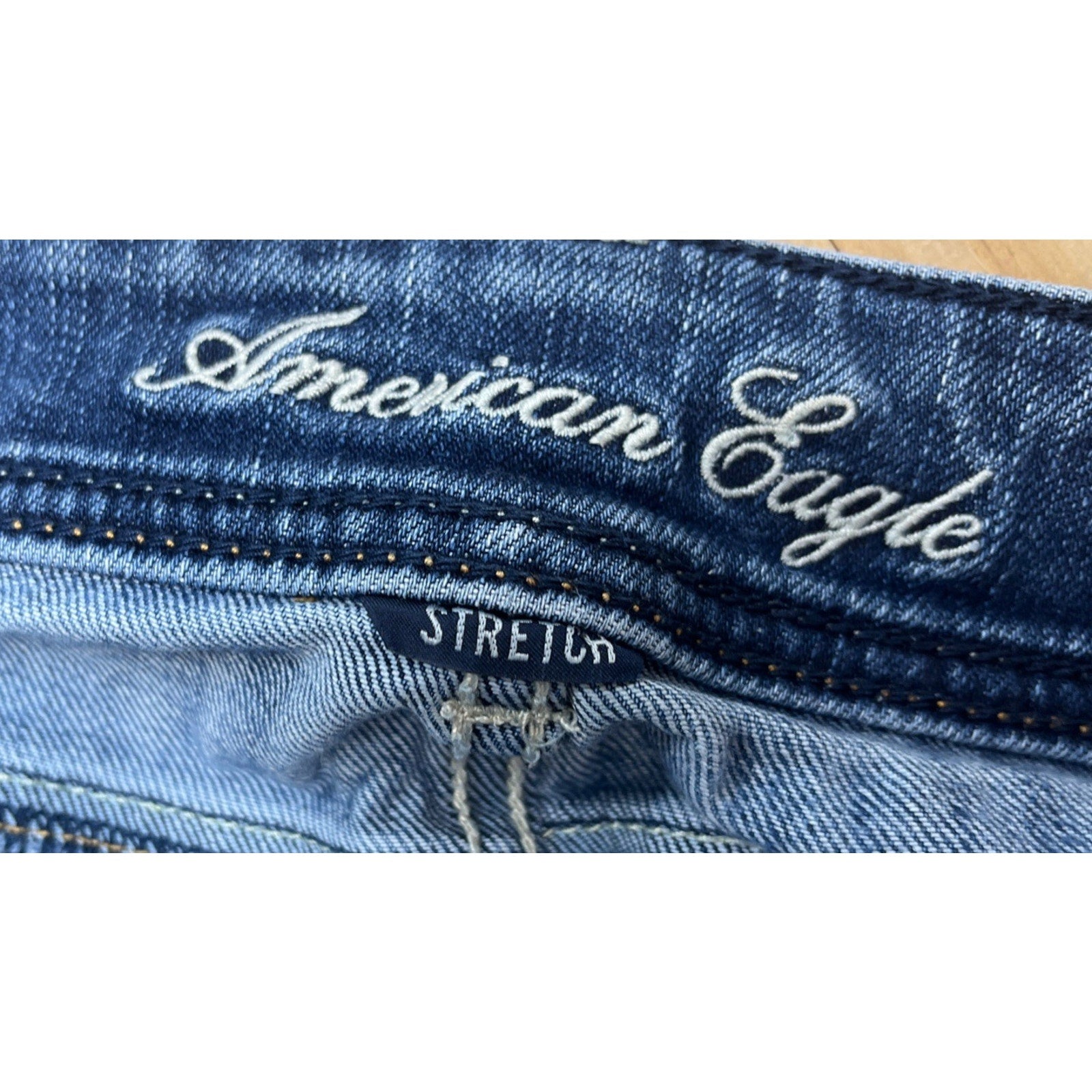 American Eagle Original Boot Jeans Womens Sz 4 Blue Denim Stretch