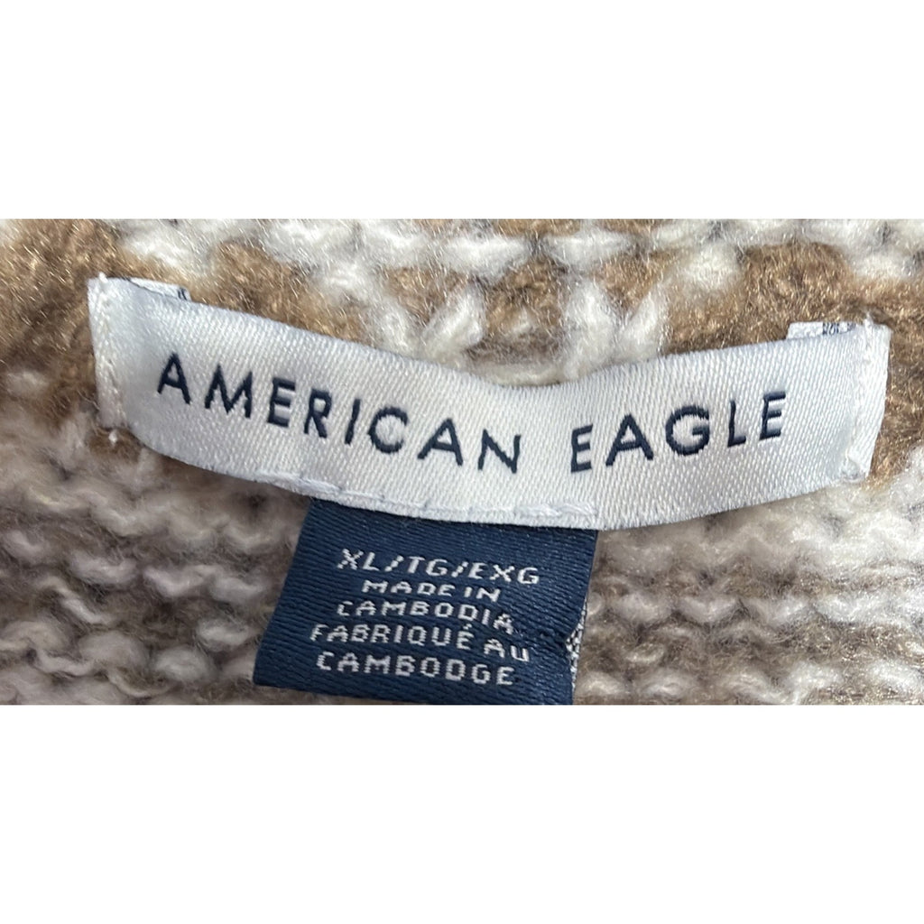 American Eagle Fair Isle Snow Stopper Knit Super Soft Sweater Women's XL AE NWT